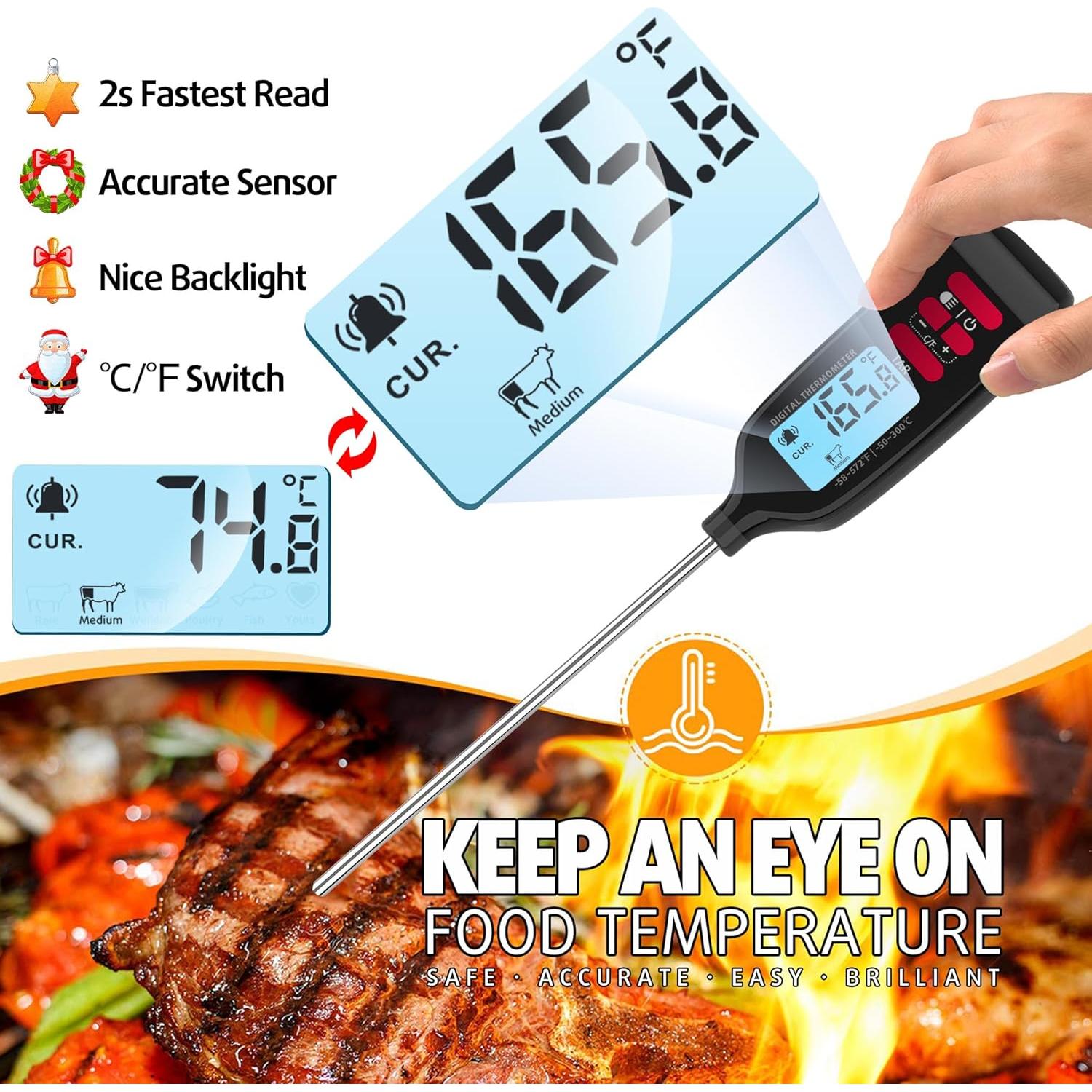 Termómetro Digital de Carne Antonki con Sonda Larga 13.9cm