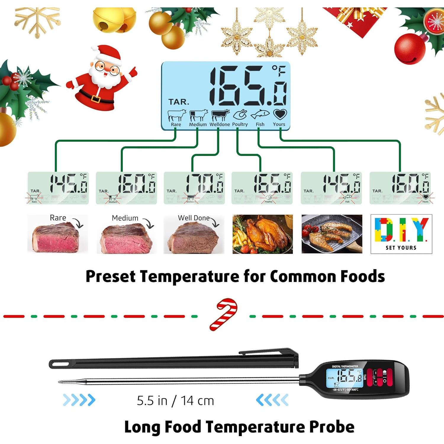 Termómetro Digital de Carne Antonki con Sonda Larga 13.9cm