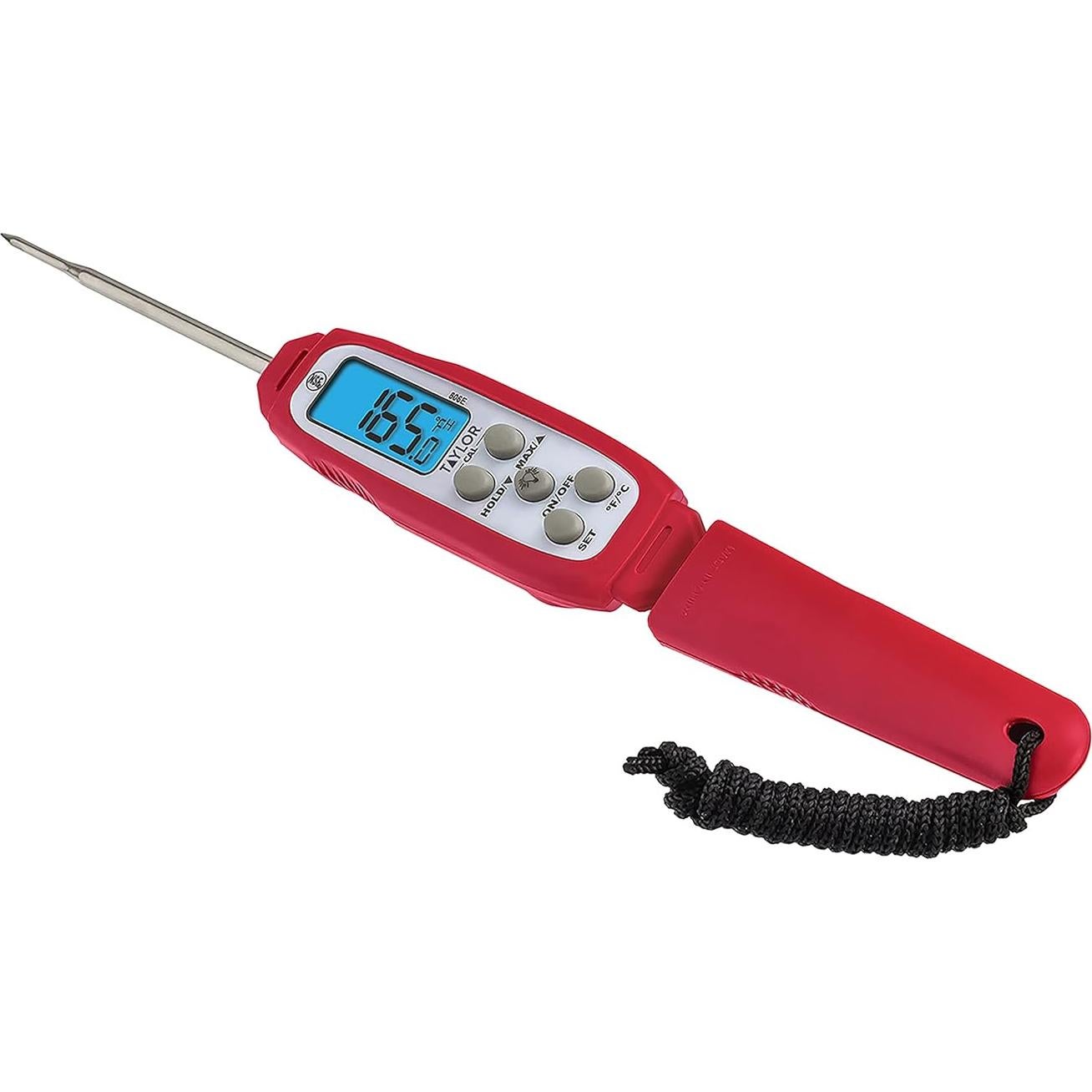 Termómetro Digital Impermeable Taylor 806GW Rojo para Cocina