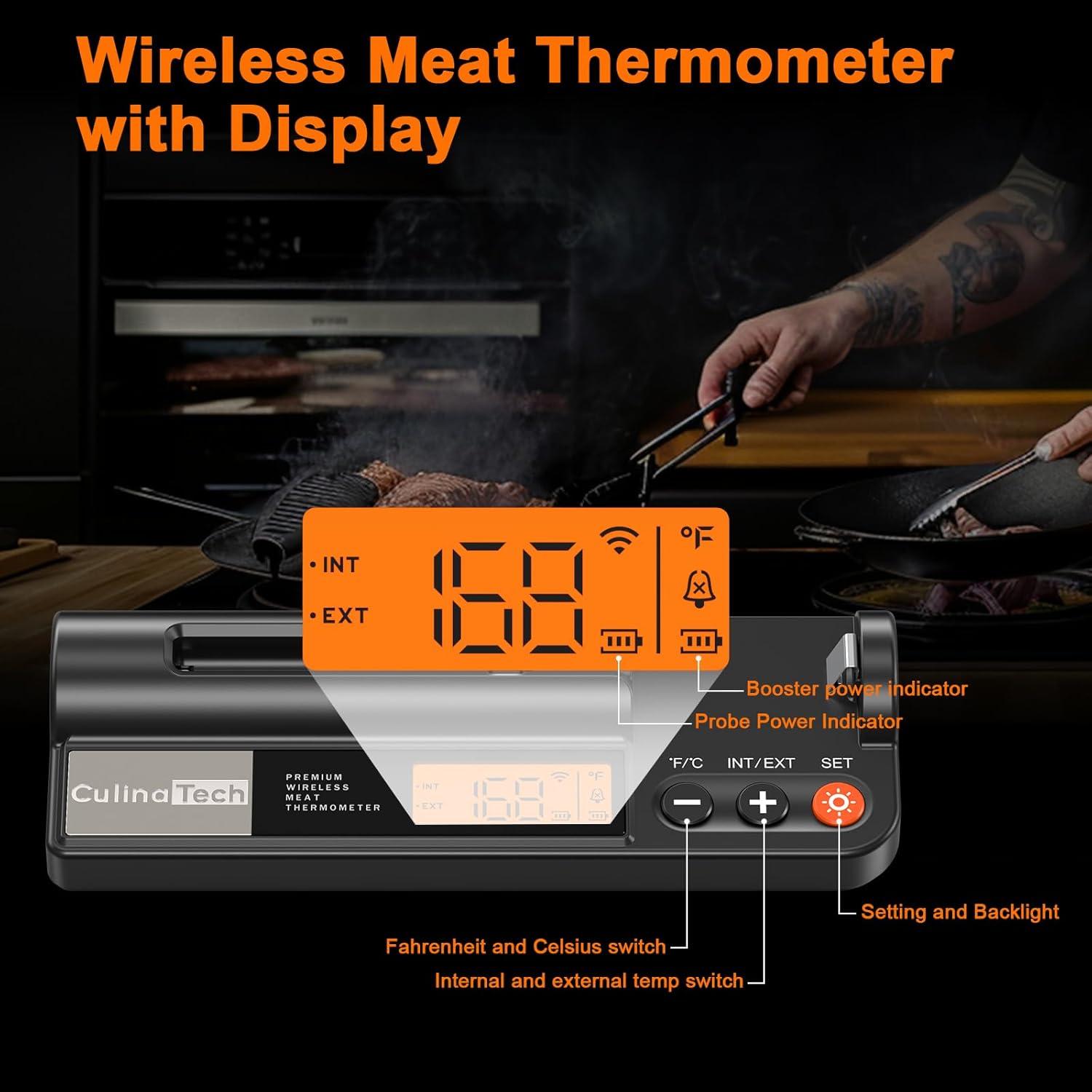 Termómetro de carne inalámbrico CulinaTech Ct-dth01 100°C