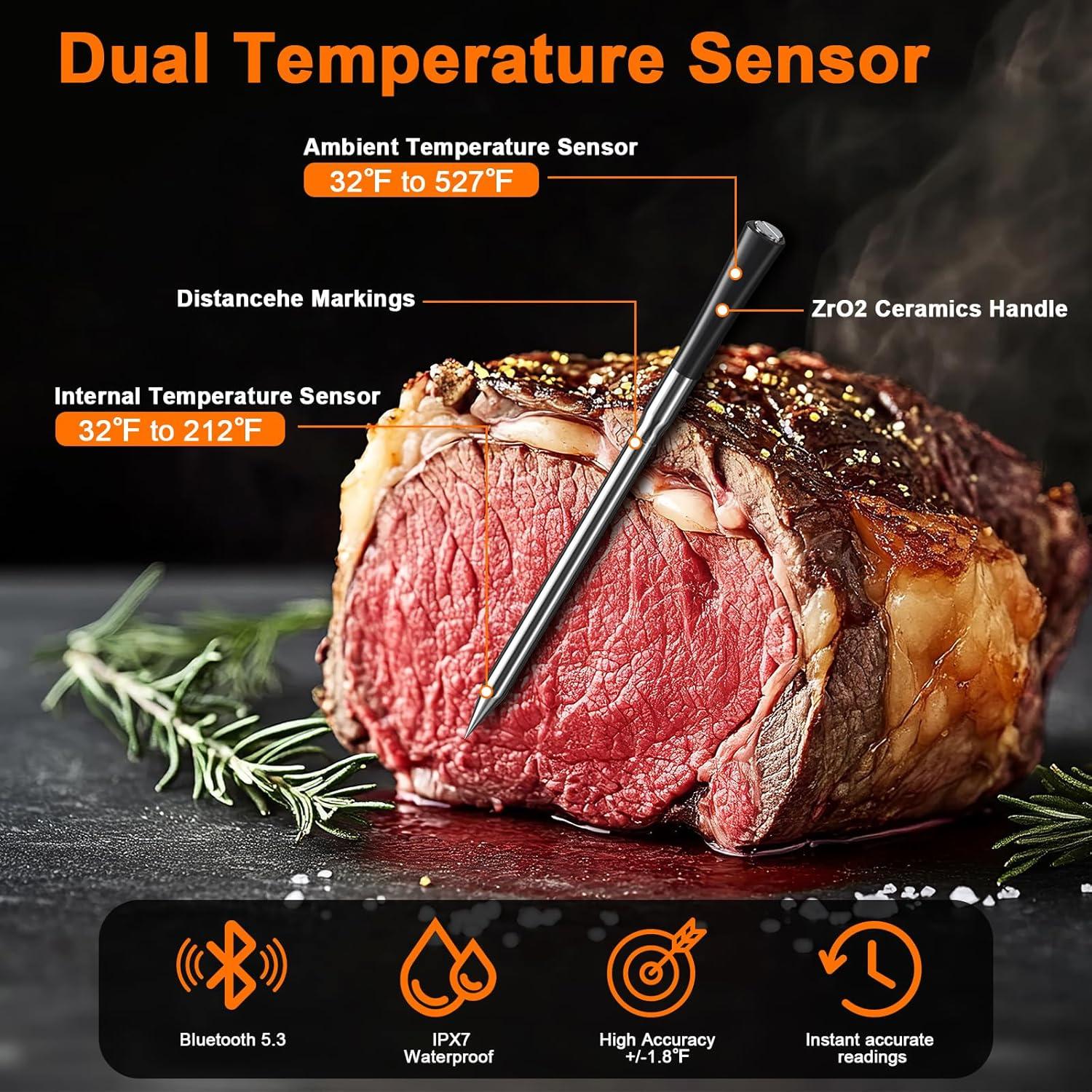 Termómetro de carne inalámbrico CulinaTech Ct-dth01 100°C