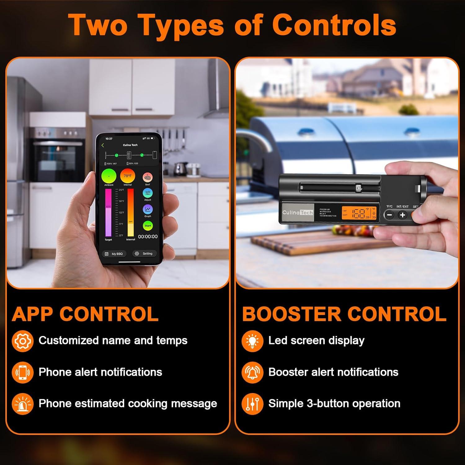 Termómetro de carne inalámbrico CulinaTech Ct-dth01 100°C