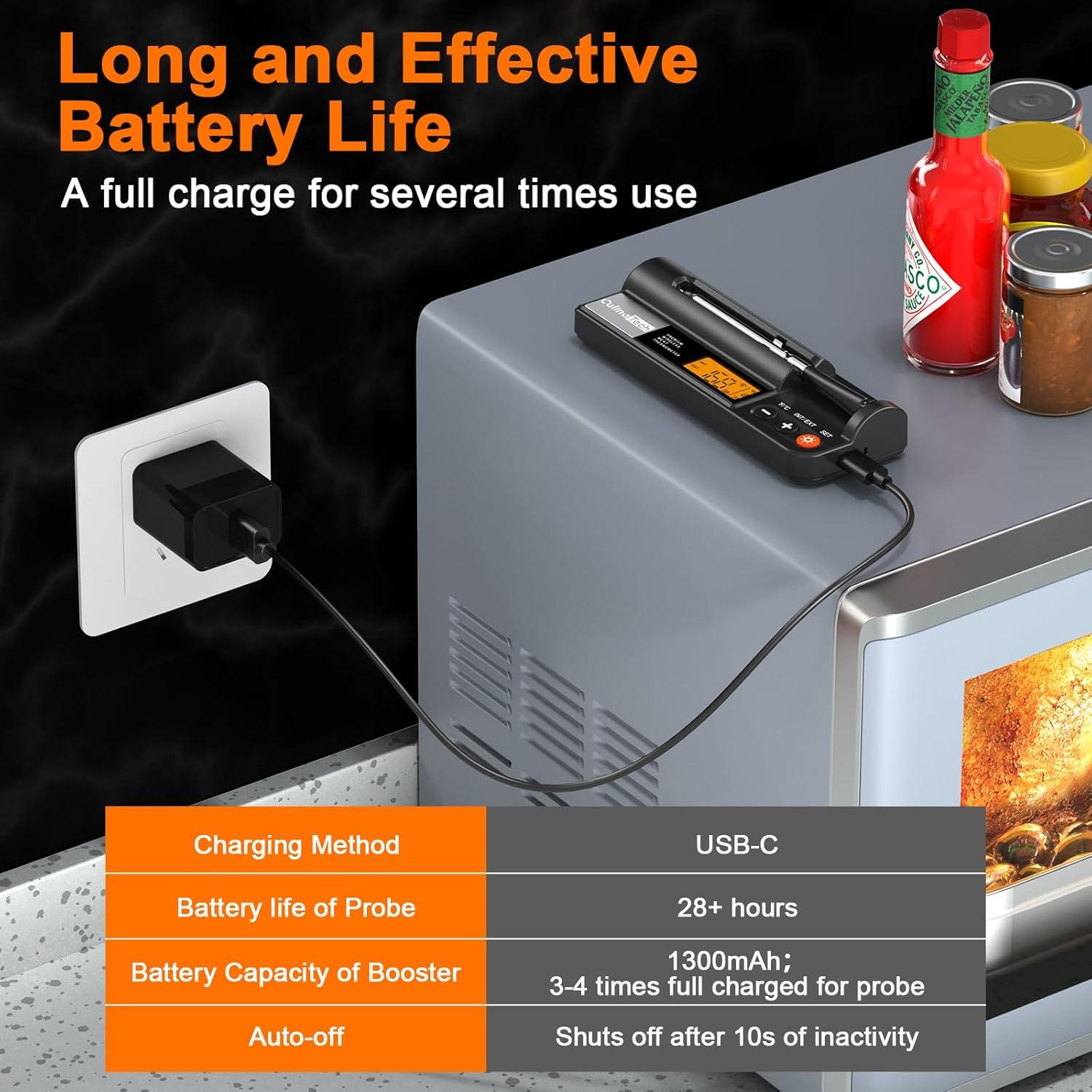 Termómetro de carne inalámbrico CulinaTech Ct-dth01 100°C