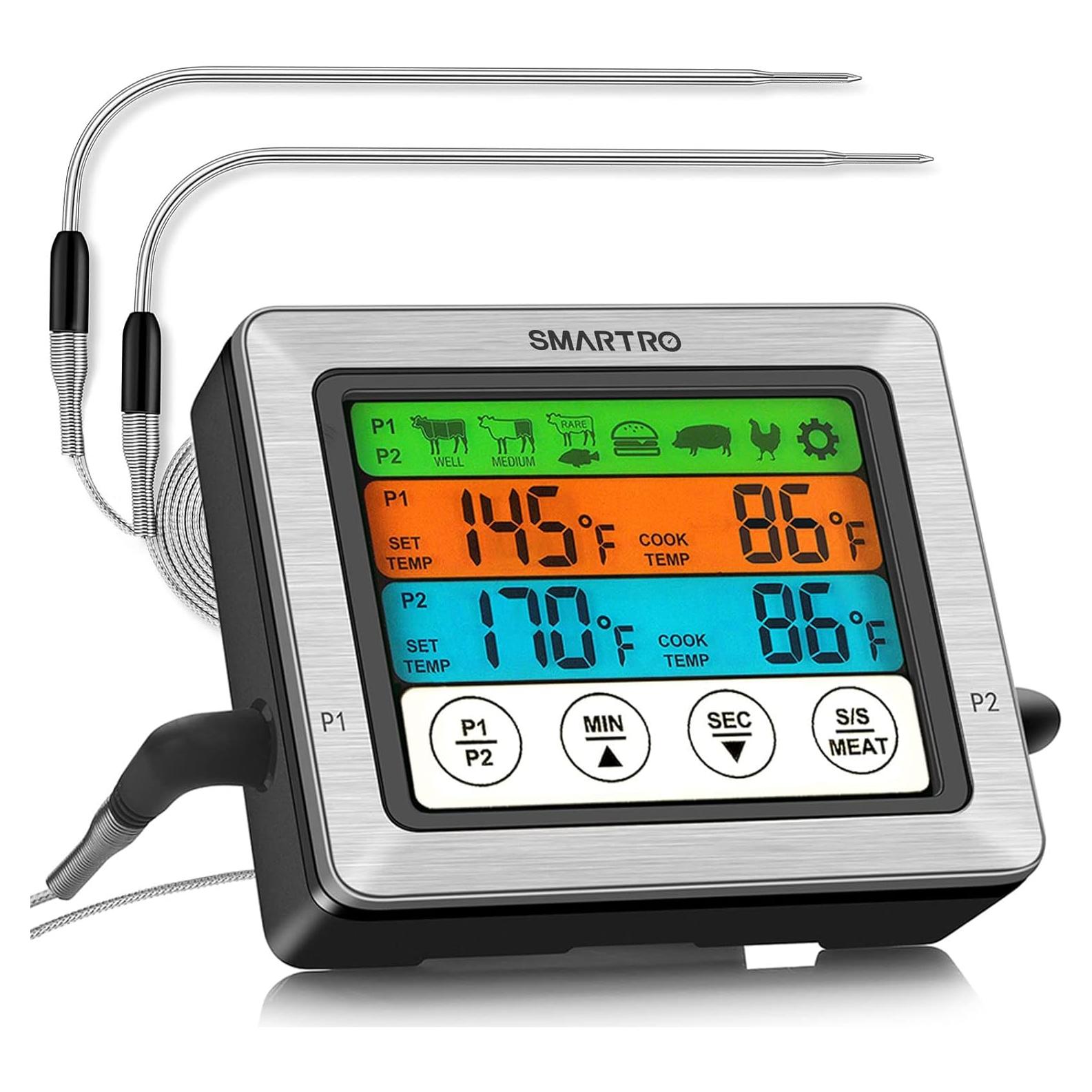 Termómetro Digital de Carne SMARTRO ST54 Doble Probe 15,24 cm