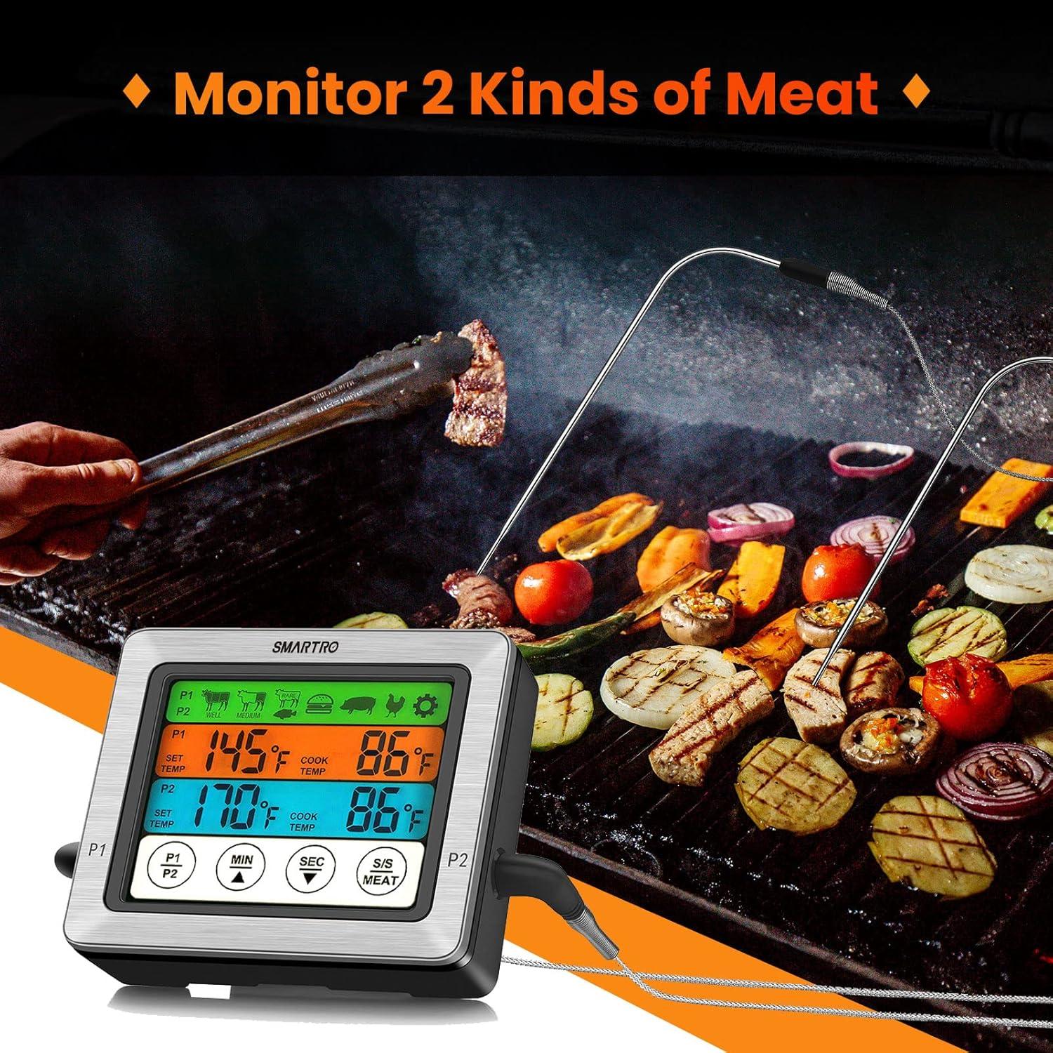 Termómetro Digital de Carne SMARTRO ST54 Doble Probe 15,24 cm