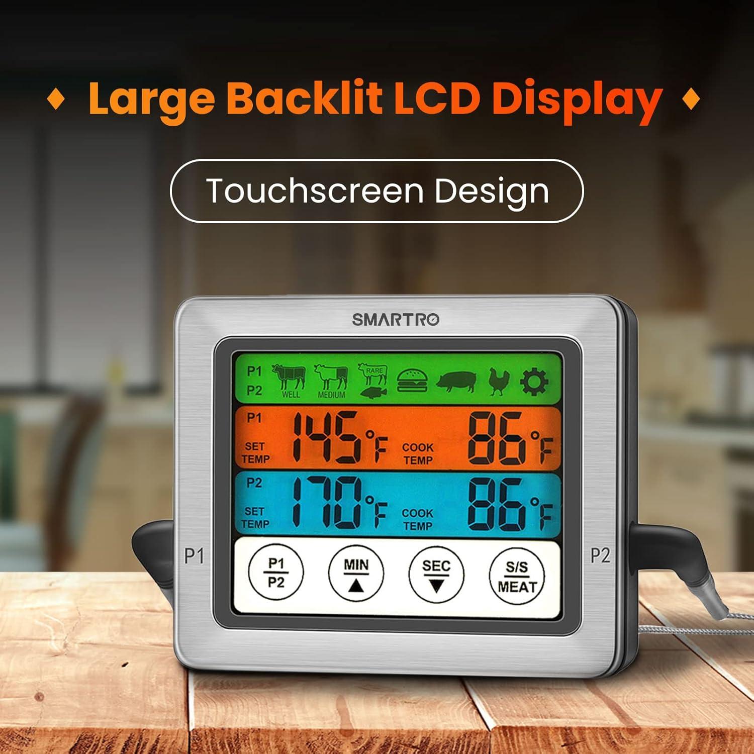 Termómetro Digital de Carne SMARTRO ST54 Doble Probe 15,24 cm