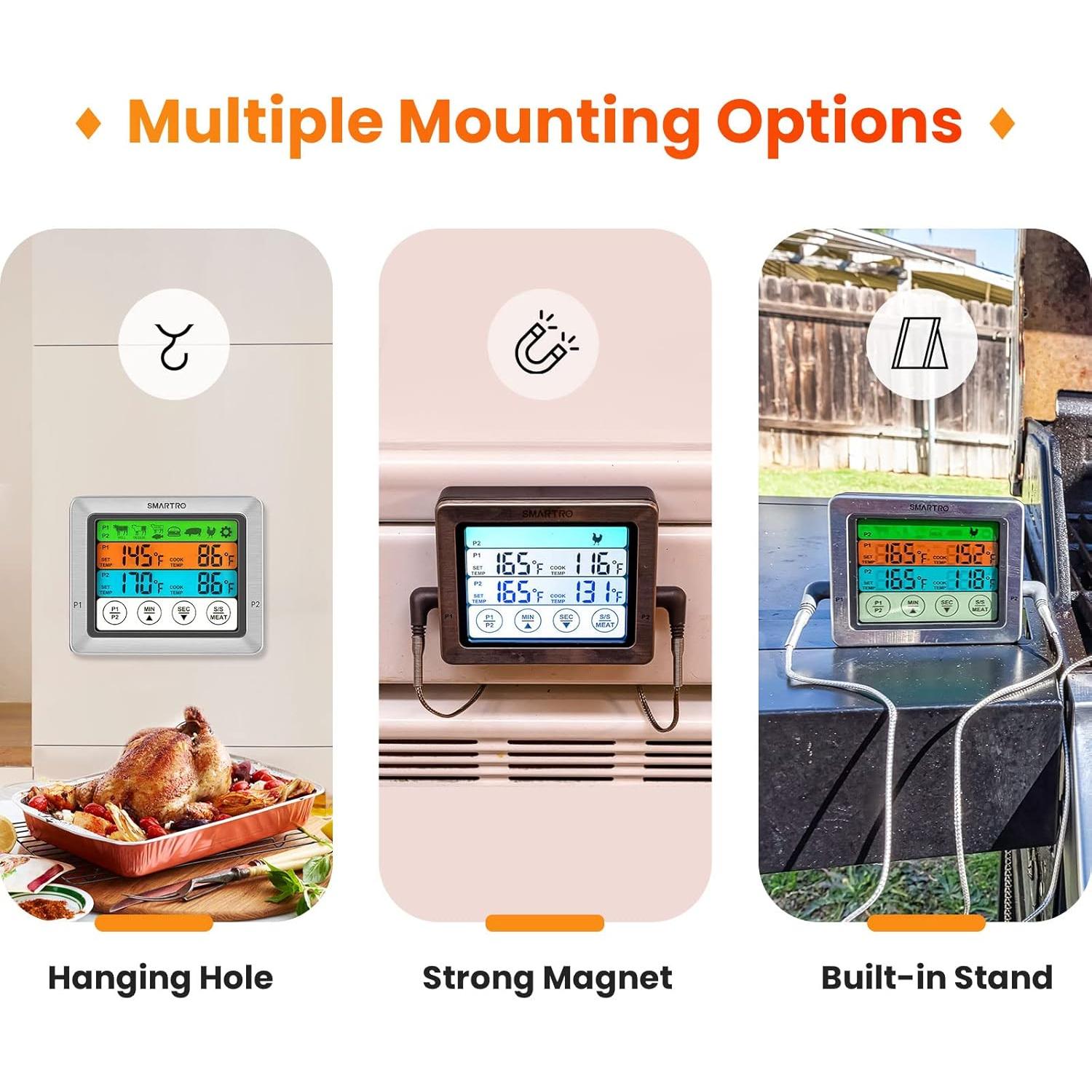 Termómetro Digital de Carne SMARTRO ST54 Doble Probe 15,24 cm