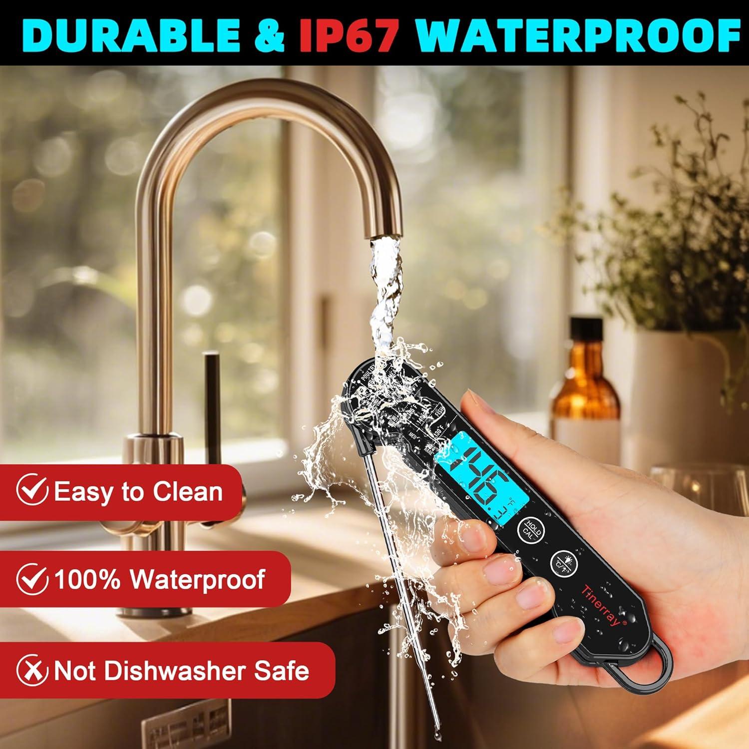 Termómetro Digital de Carne Tinerray - Lectura Rápida IP67