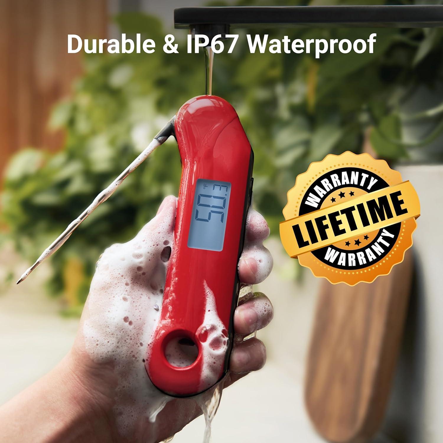 Termómetro Digital de Carne ThermoMaven Rojo y Gris 0.5s