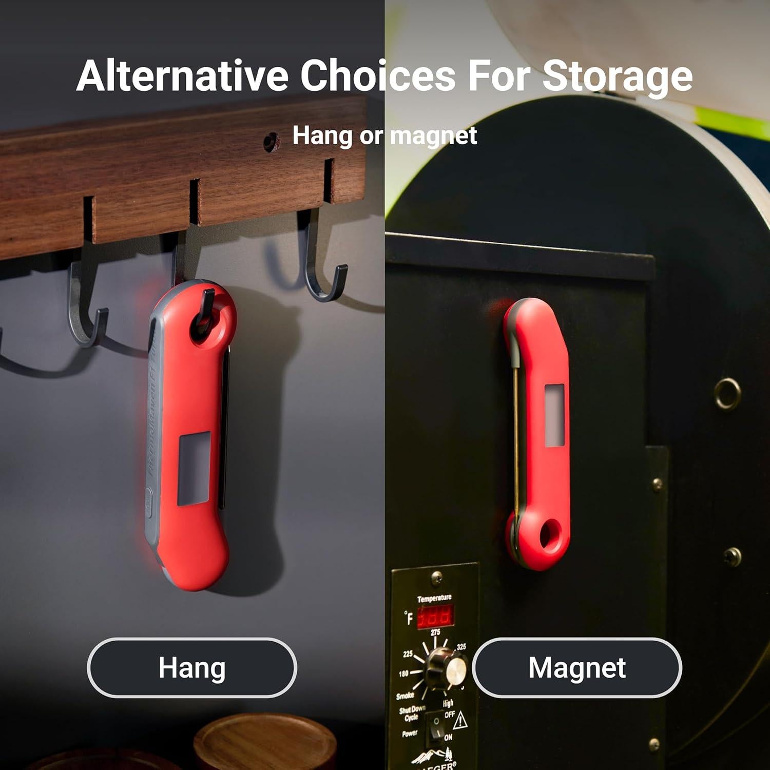Termómetro Digital de Carne ThermoMaven Rojo y Gris 0.5s