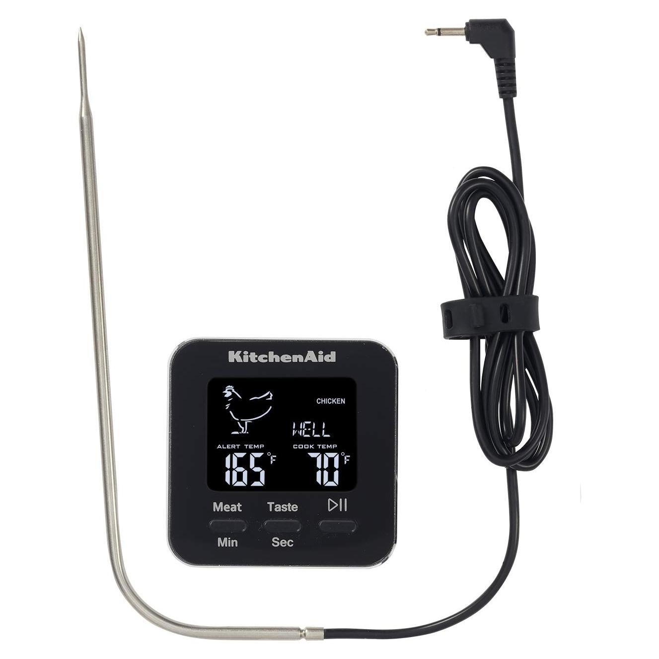 Termómetro de Sonda Programable KitchenAid KQ906 Negro