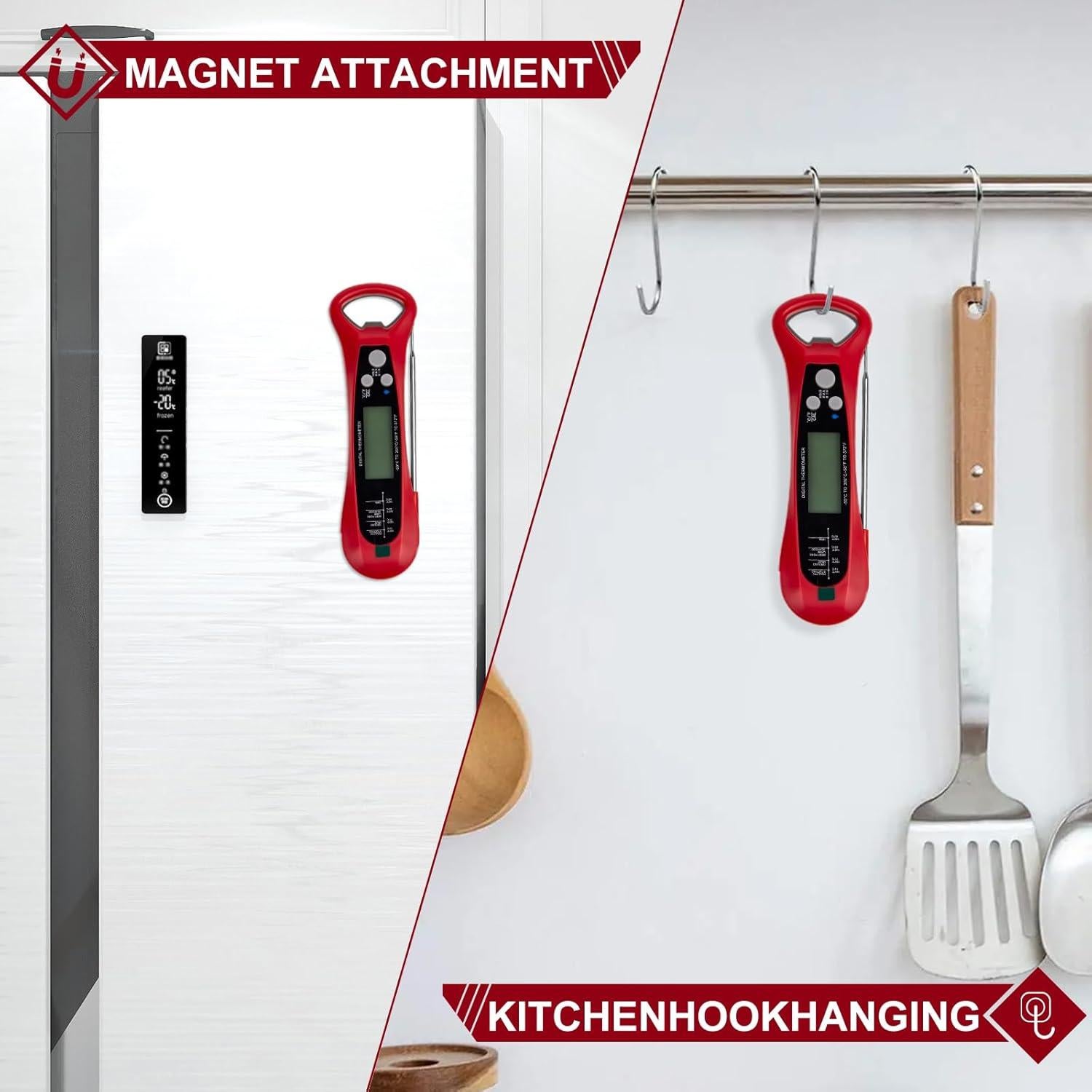 Termómetro Digital de Cocina Twocorn 17,78 cm Rojo