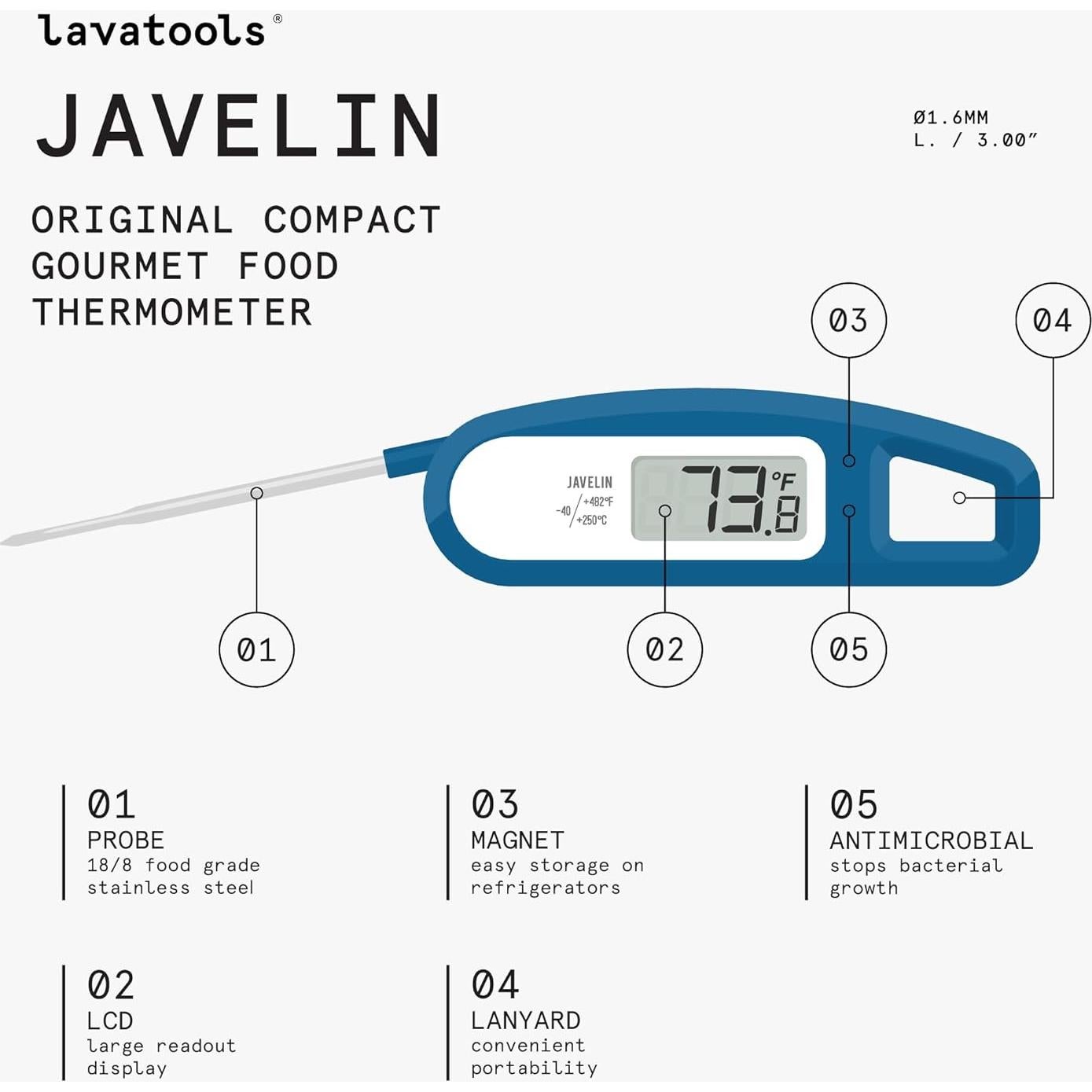 Termómetro Digital Lavatools Javelin 2 Segundos Sonda 6.99 cm