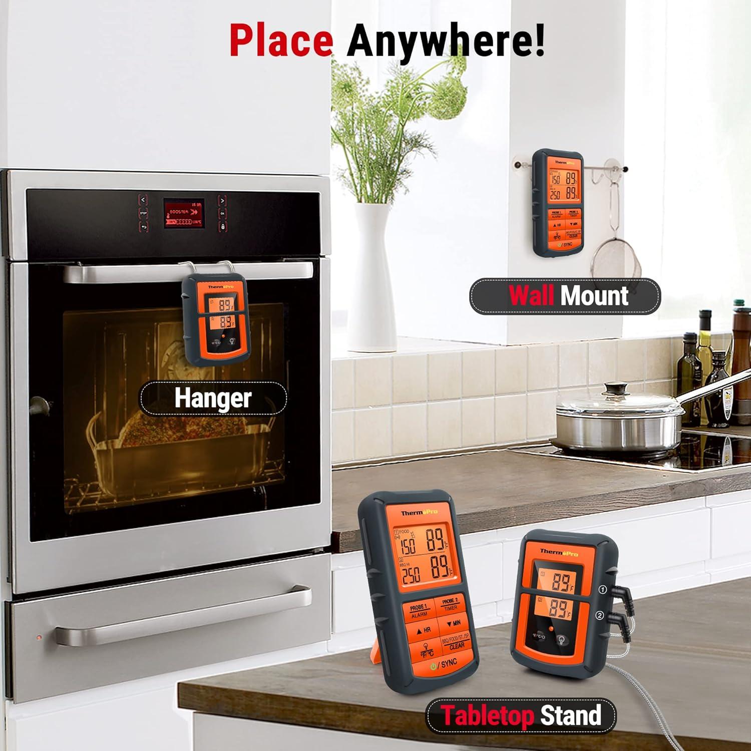 Termómetro de carne inalámbrico ThermoPro TP08 152m doble sonda