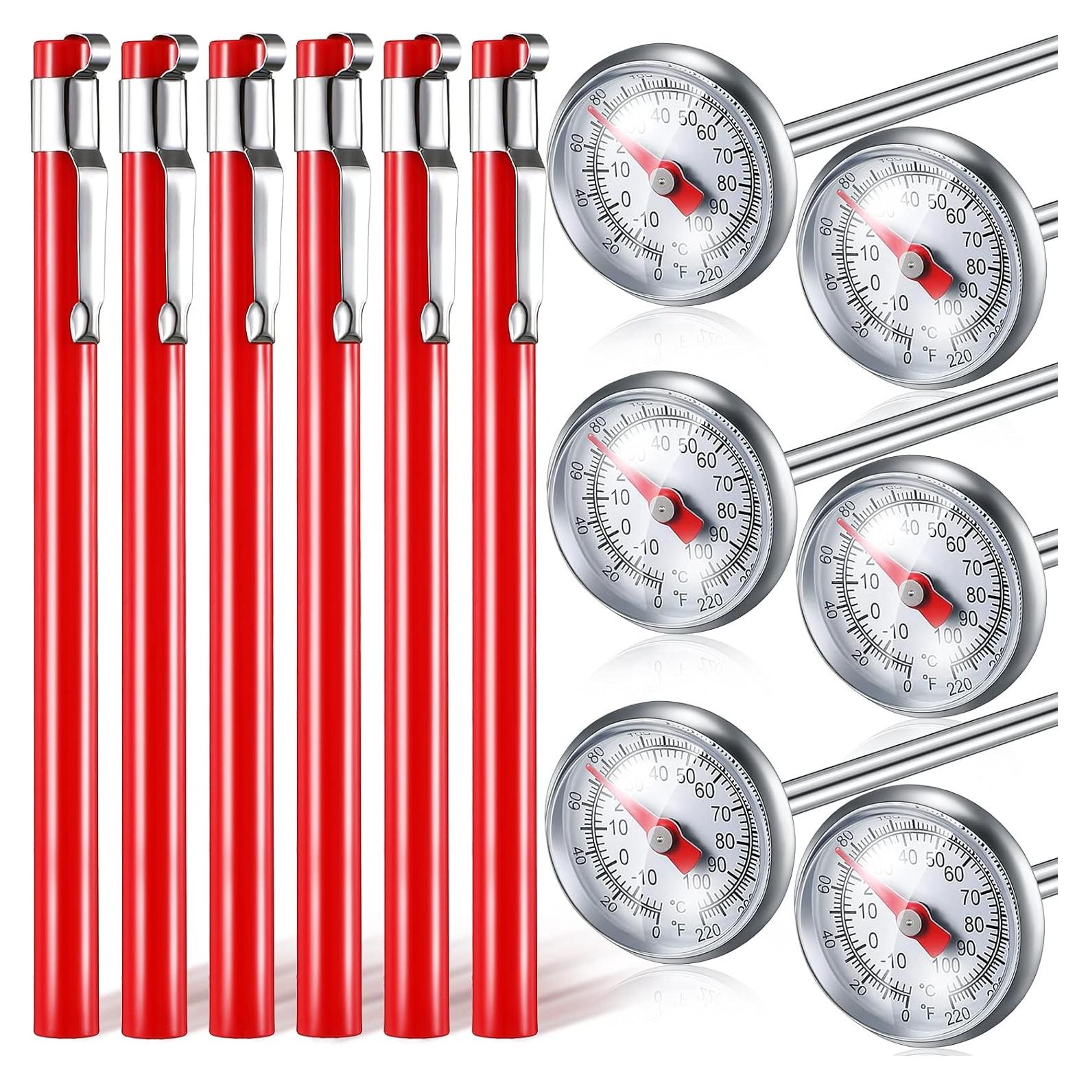 Termómetro de Cocina Xuhal 6 Pcs Acero Inoxidable Rojo