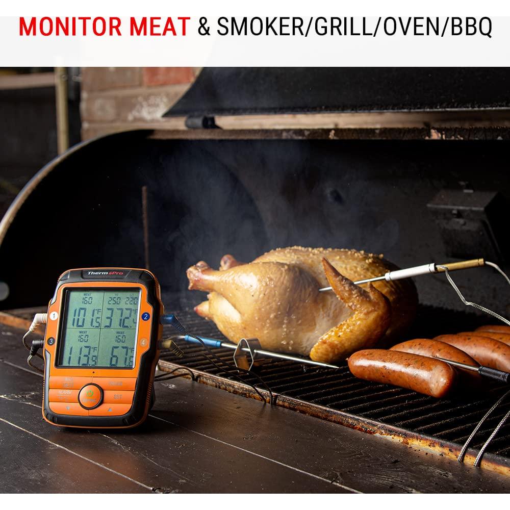 Termómetro Digital Inalámbrico ThermoPro TP27 4 Sondas 500FT