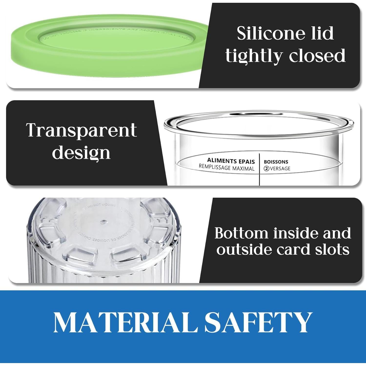 Pinturas y tapas Ninja CREAMi 24 oz - Paquete de 4