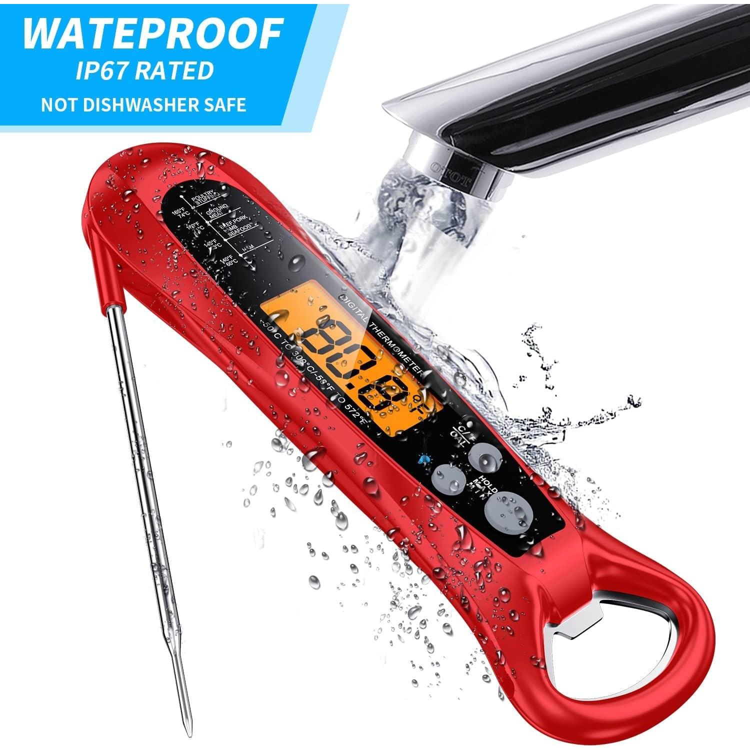 Termómetro Digital de Carne NIUTA Rojo, Lectura Rápida 2s