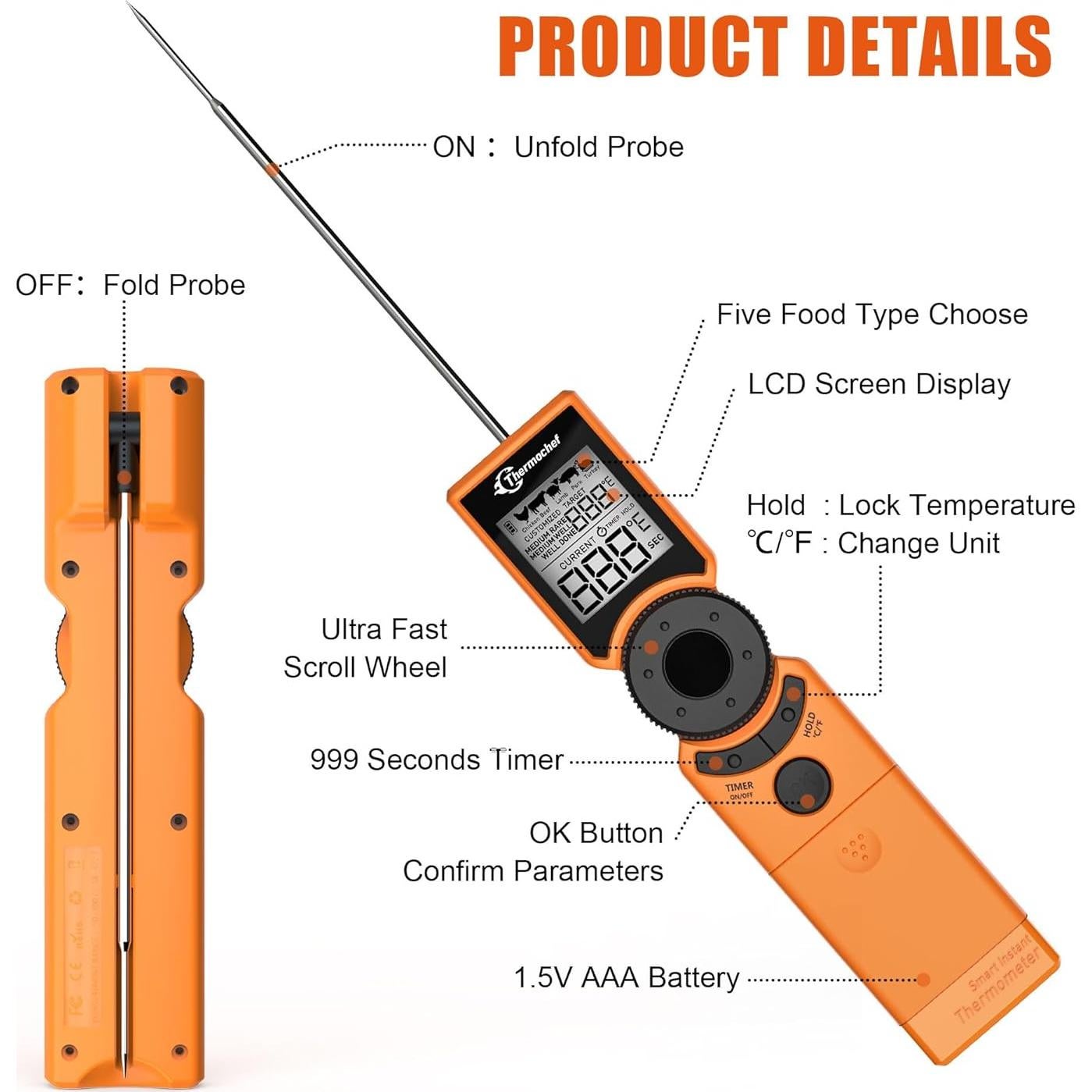 Termómetro Digital de Carne Thermochef Mini6 Alta Precisión