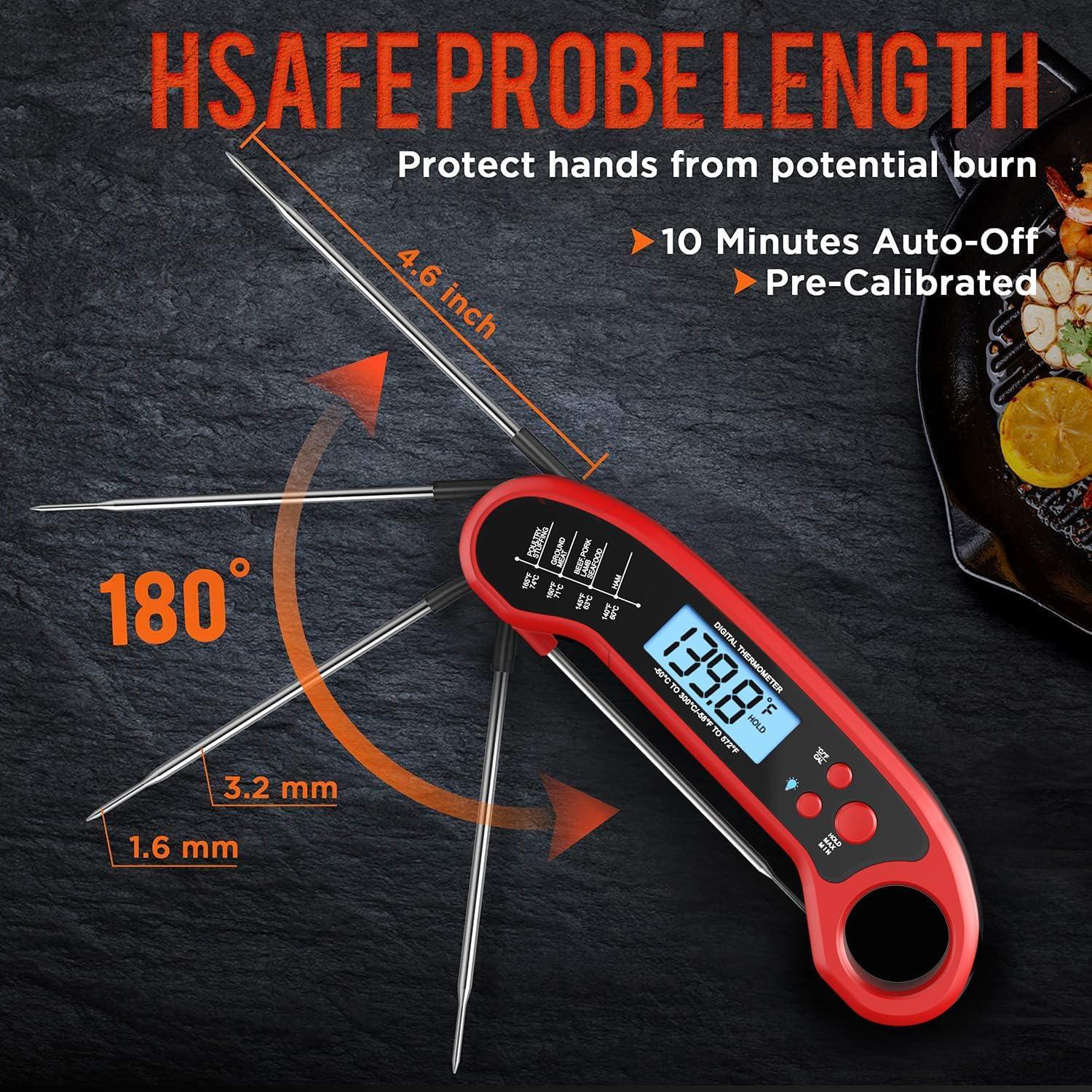 Termómetro Digital de Carne ROUUO Impermeable 16,69 cm