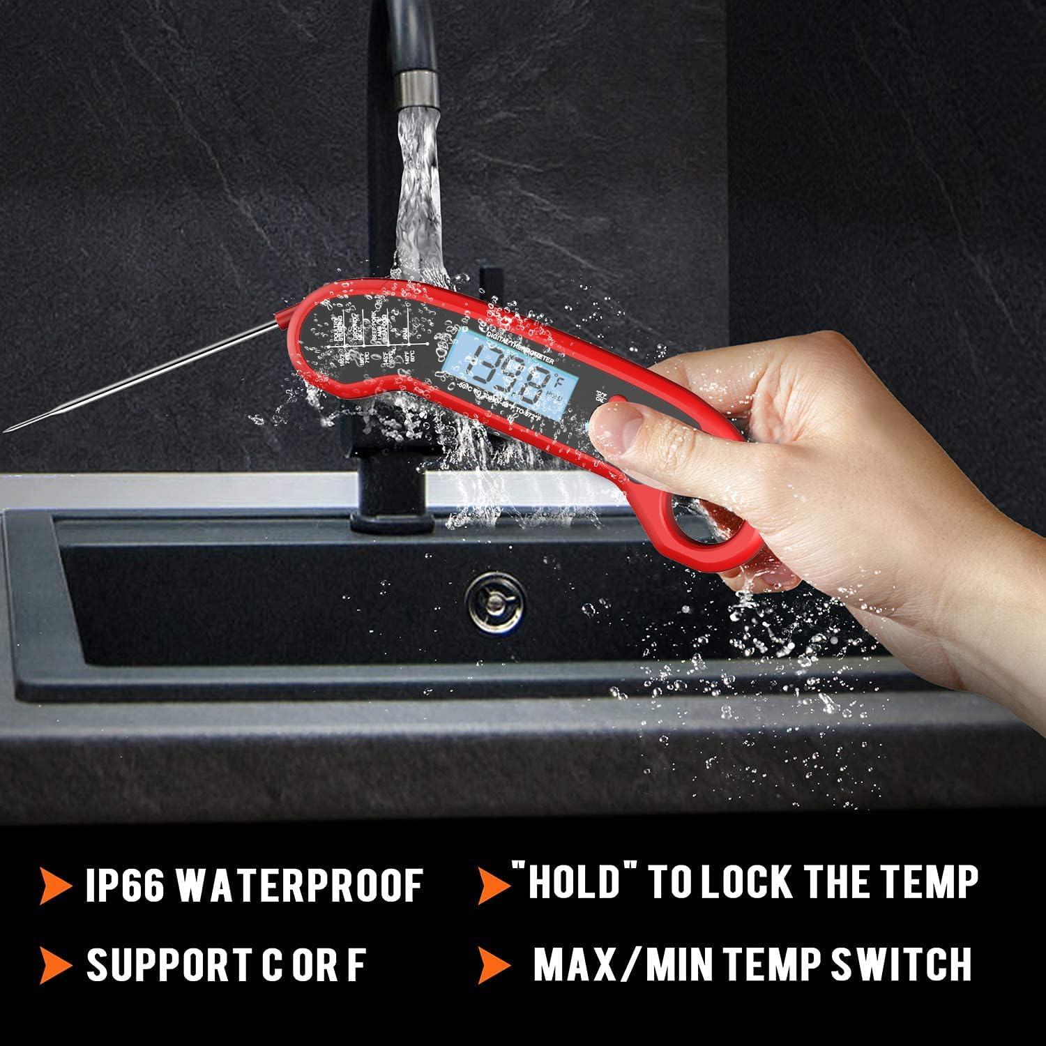 Termómetro Digital de Carne ROUUO Impermeable 16,69 cm