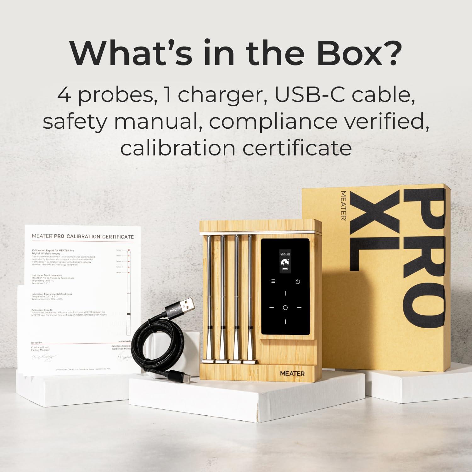 Termómetro de Carne MEATER Pro XL Inalámbrico 4 Sondas