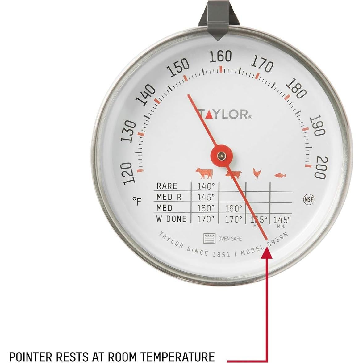 Termómetro de Cocina Analógico Taylor 5939N Acero Inoxidable