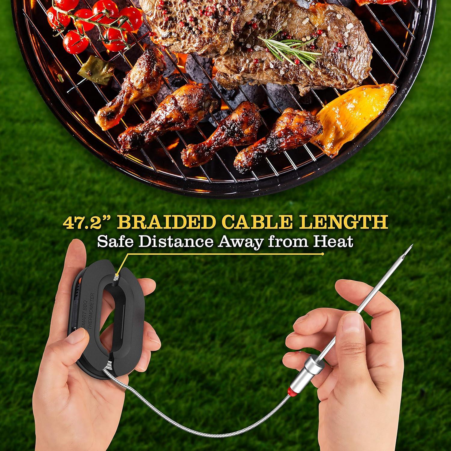Termómetro de Carne Bluetooth NutriChef PWIRBBQ80 2 Probes