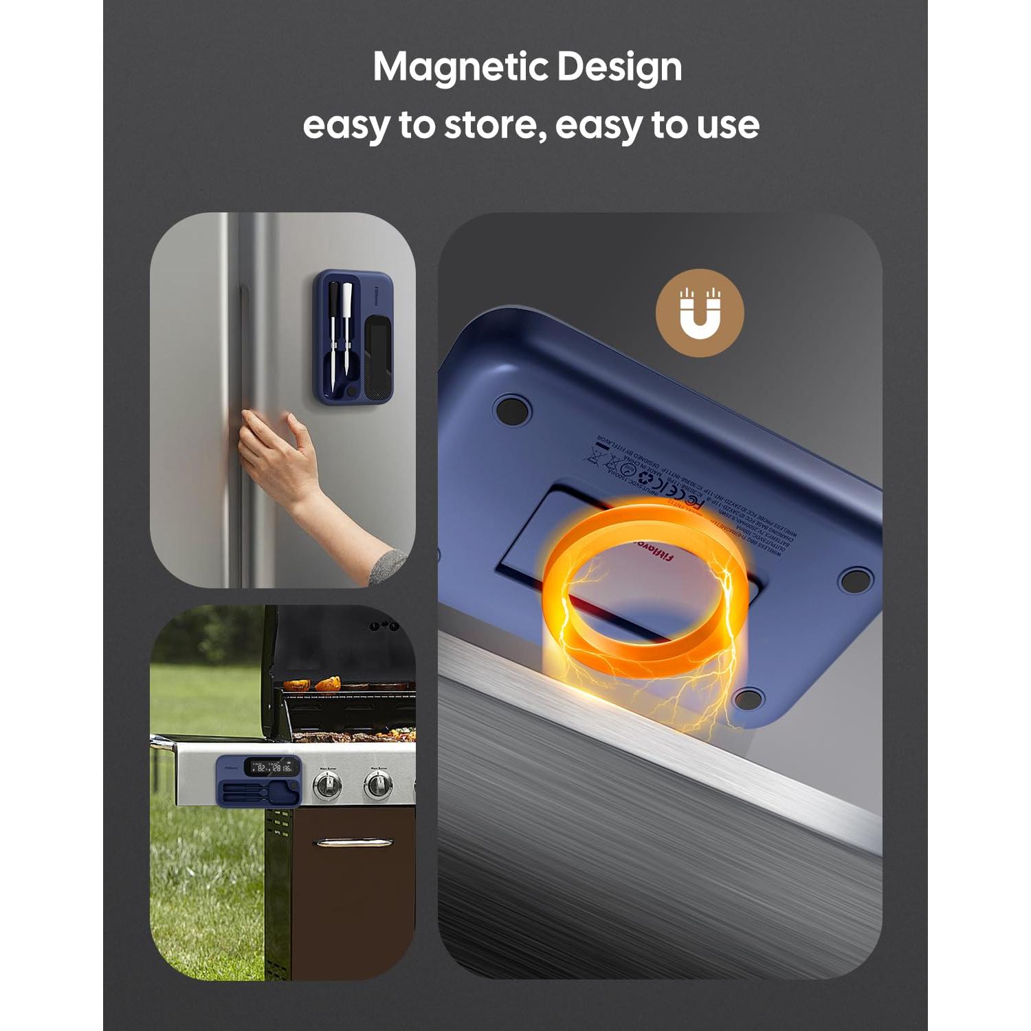 Termómetro de Carne Inalámbrico Fitflavor Doble Sonda 2500mAh