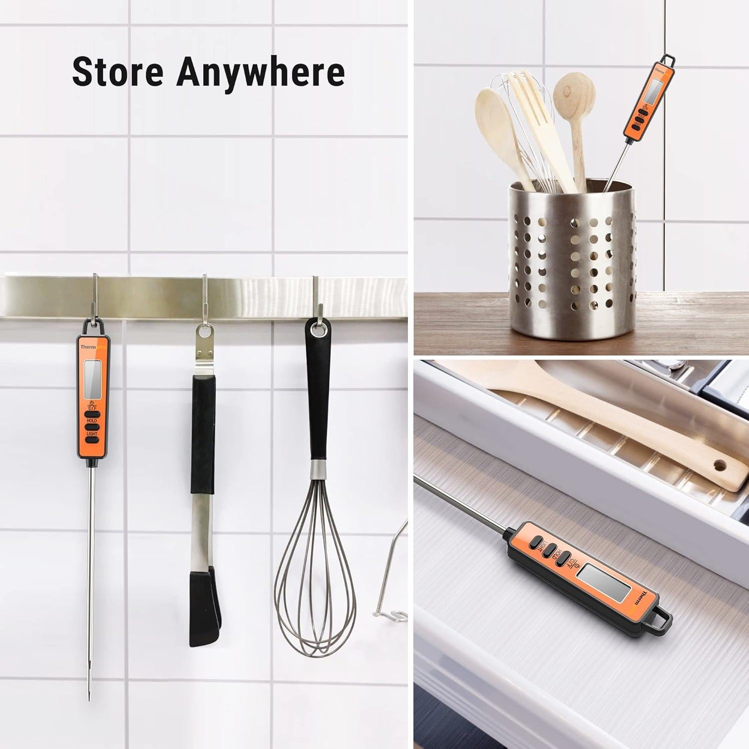 Termómetro Digital de Cocina ThermoPro TP01A 2Pcs Sonda Larga