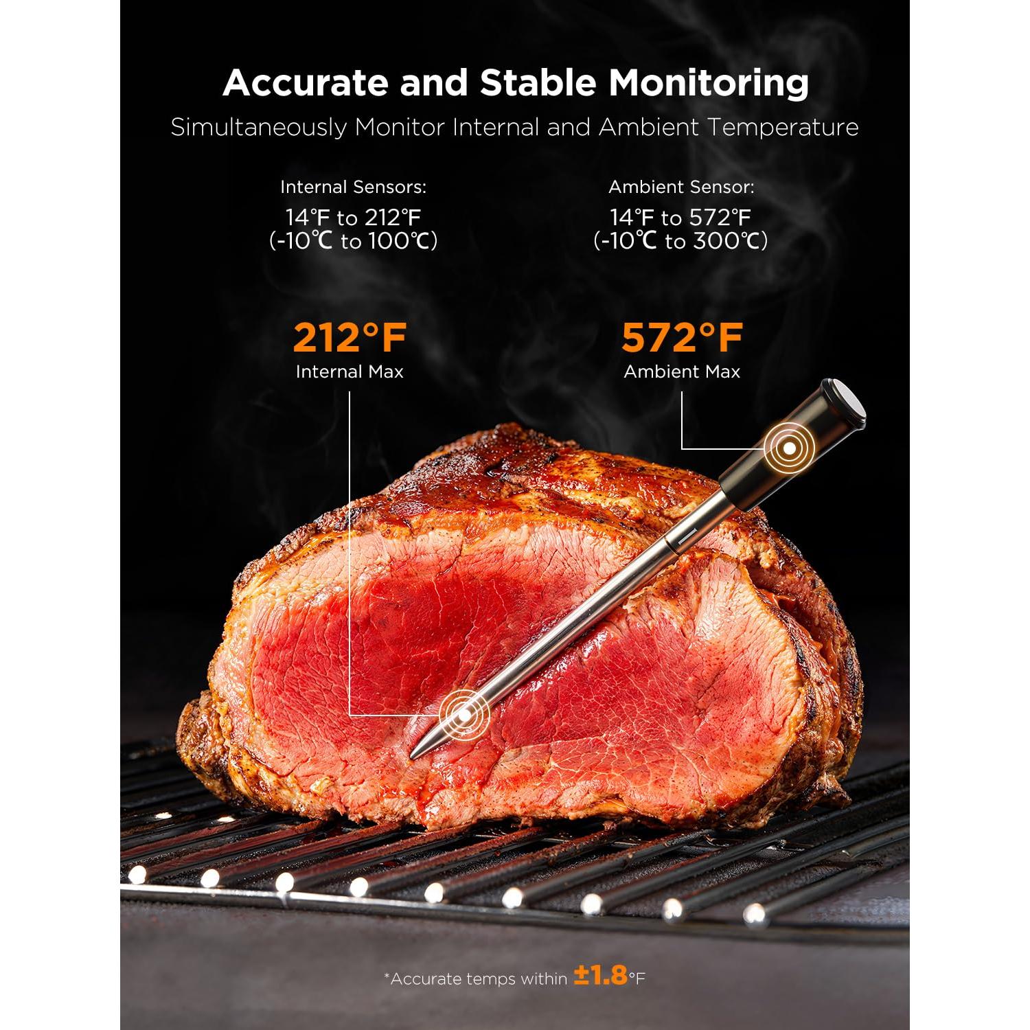 Termómetro Digital de Carne GoveeLife Inalámbrico WiFi 152m