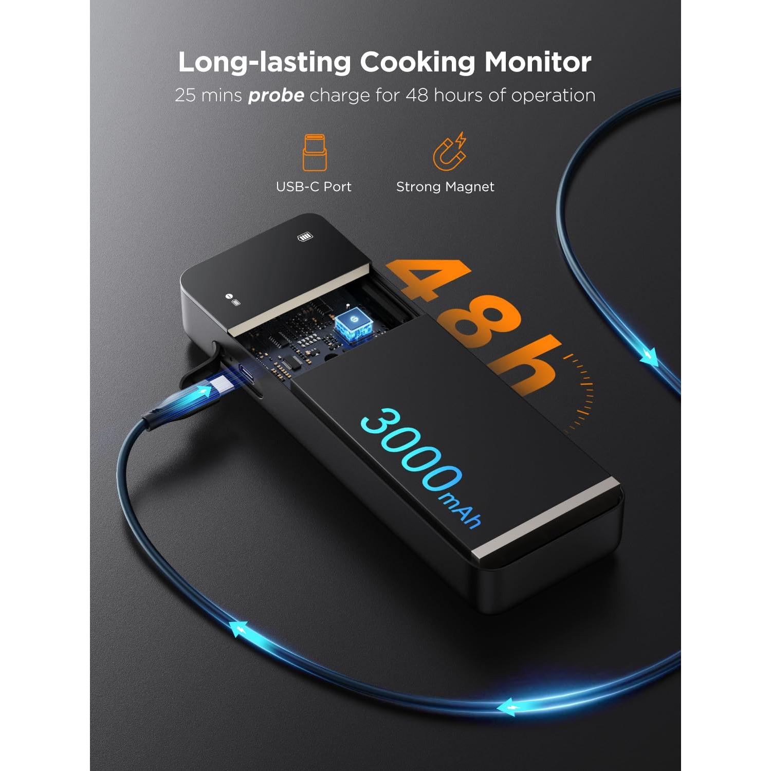 Termómetro Digital de Carne GoveeLife Inalámbrico WiFi 152m