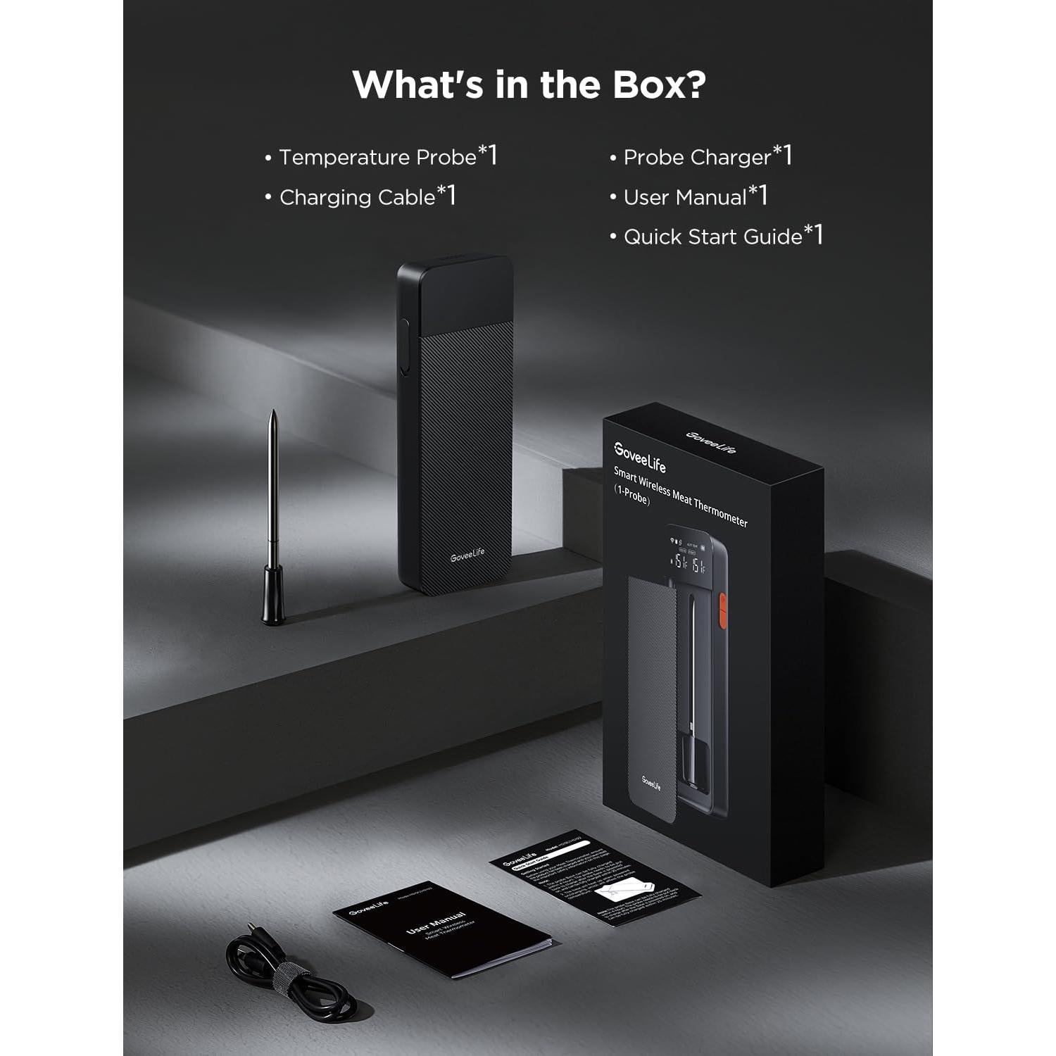 Termómetro Digital de Carne GoveeLife Inalámbrico WiFi 152m