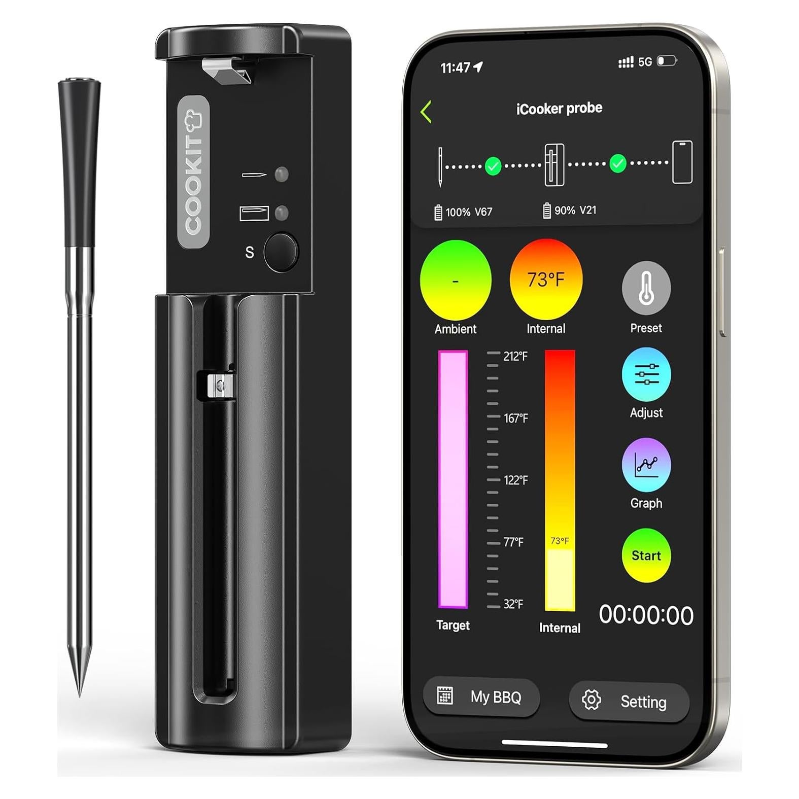 Termómetro de Carne Inalámbrico COOKIT 06 Bluetooth 5.3