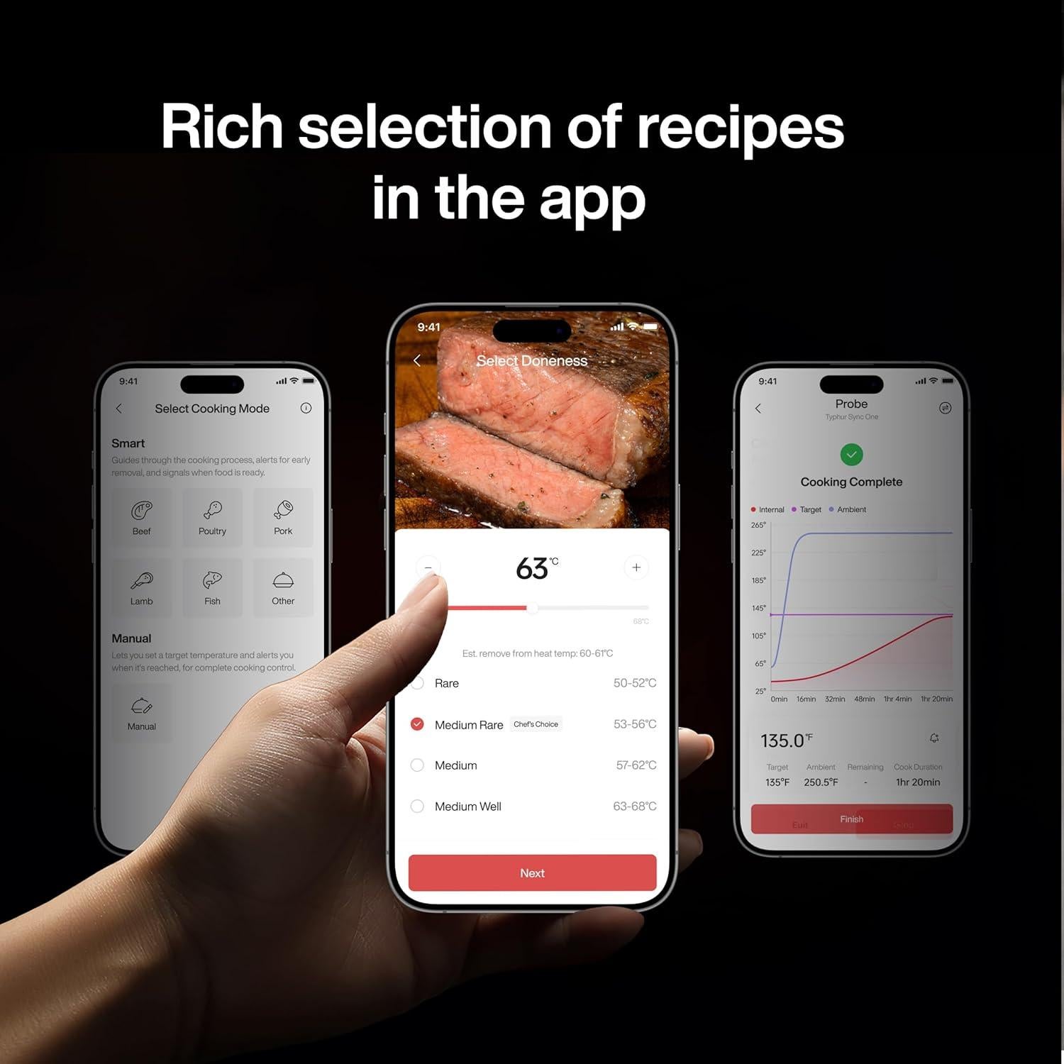 Termómetro de Carne Inalámbrico Typhur Sync One LCD
