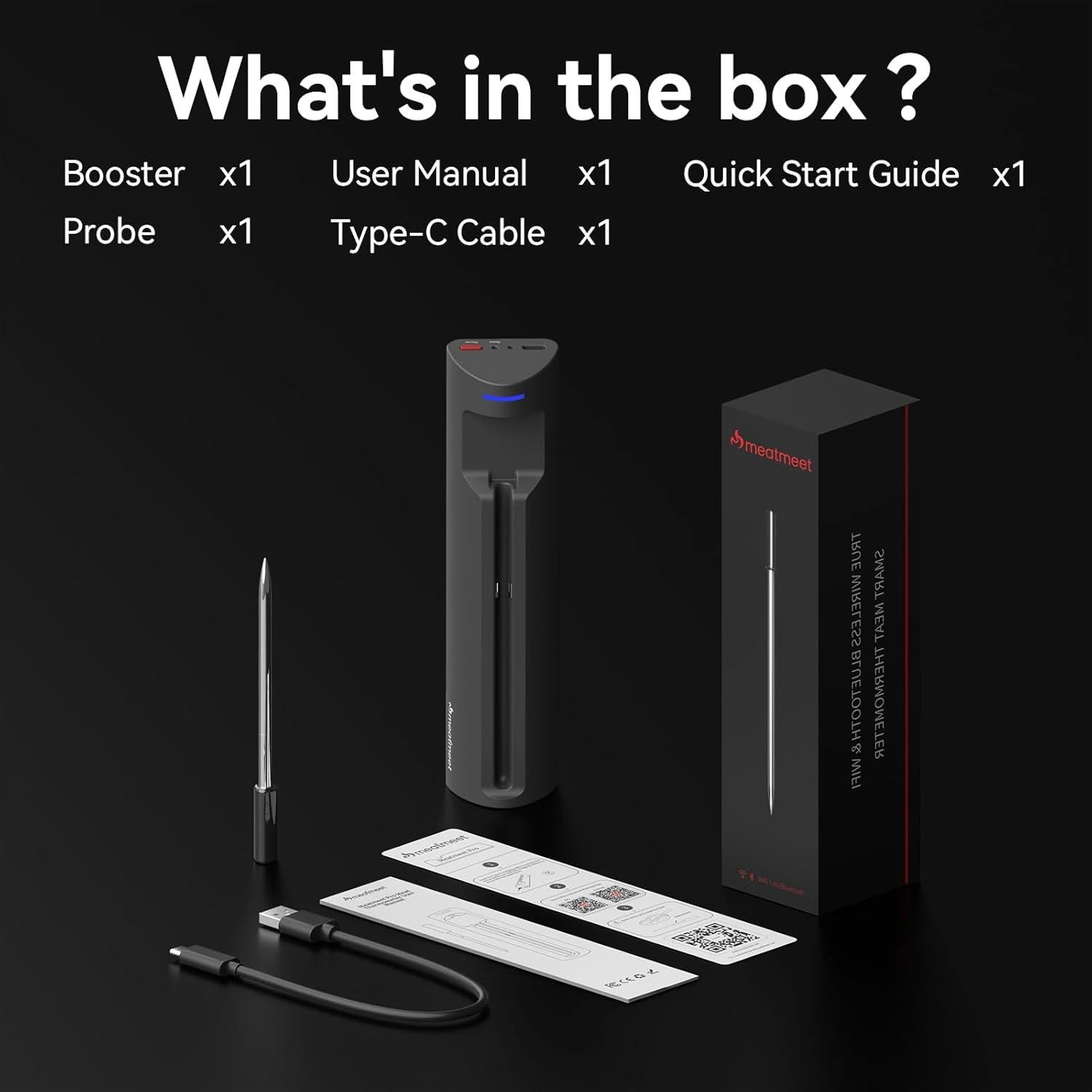 Termómetro Digital Inalámbrico Meatmeet Pro WiFi 0.48cm