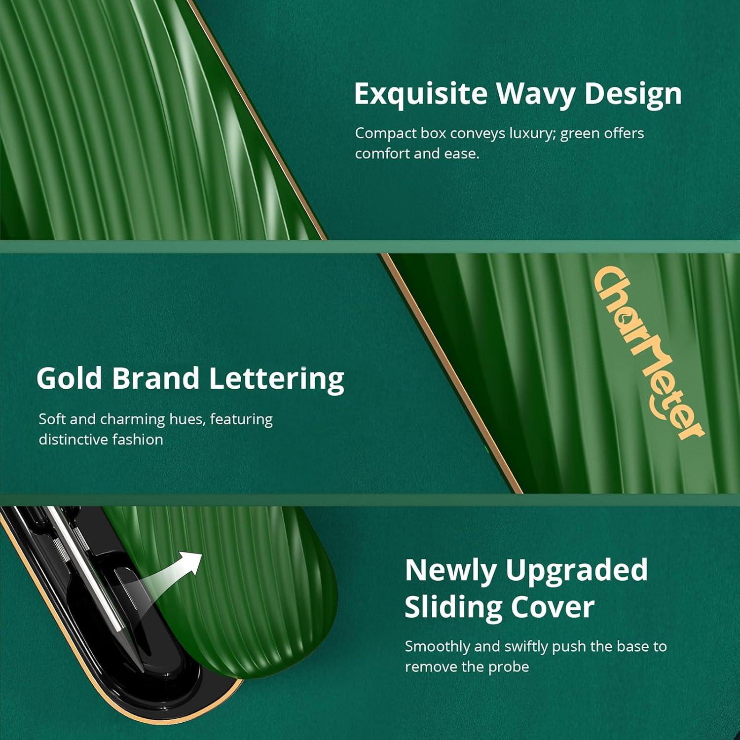 Termómetro de Carne Inalámbrico CharMeter Verde Bluetooth 500m