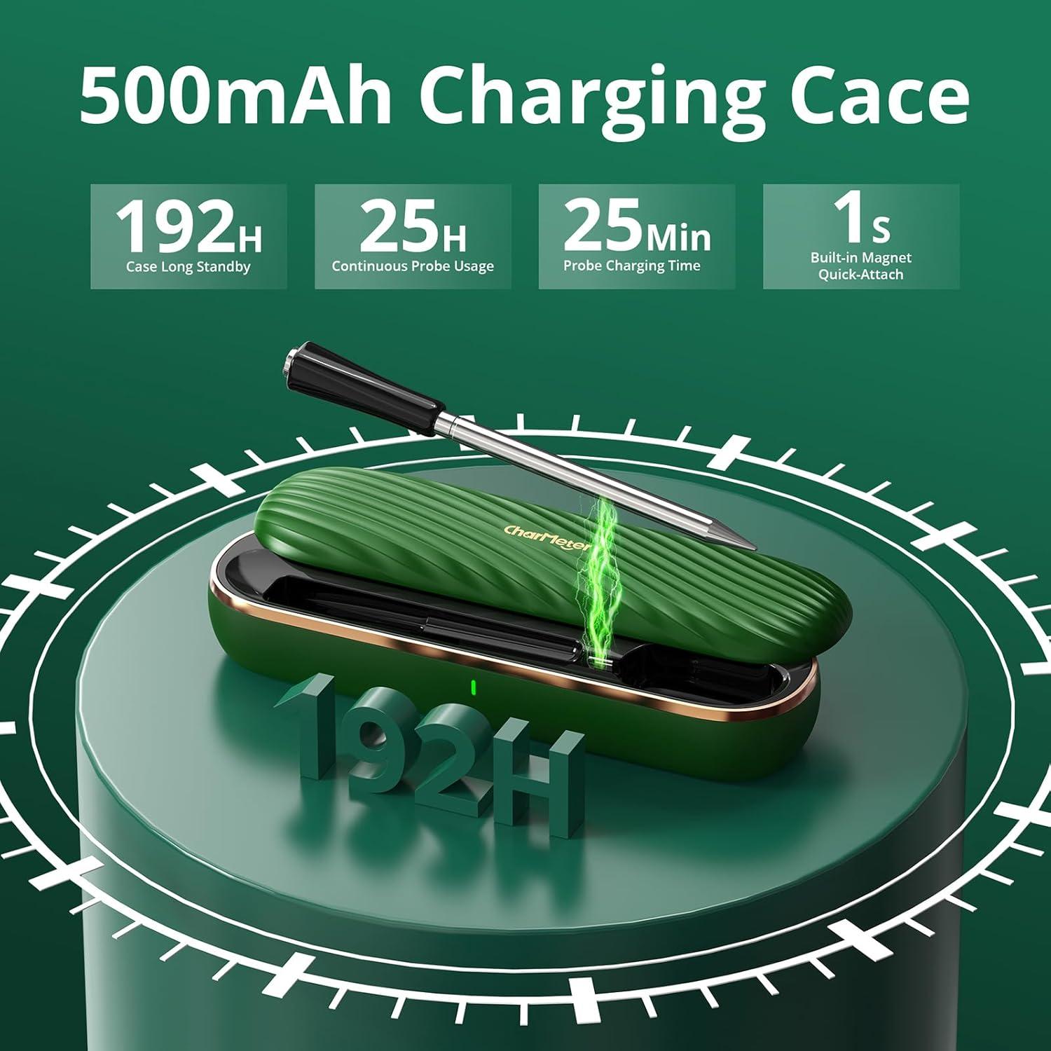 Termómetro de Carne Inalámbrico CharMeter Verde Bluetooth 500m