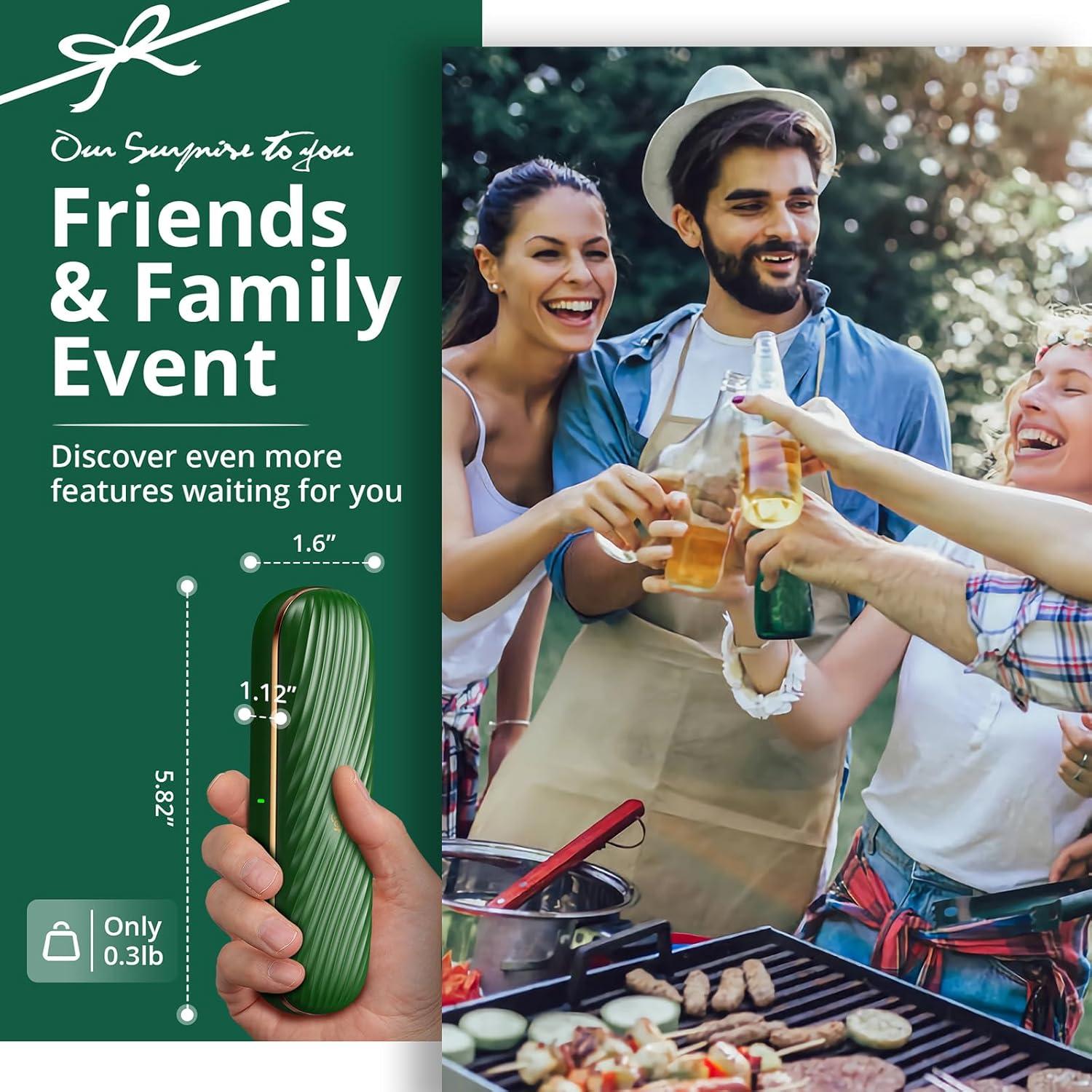 Termómetro de Carne Inalámbrico CharMeter Verde Bluetooth 500m