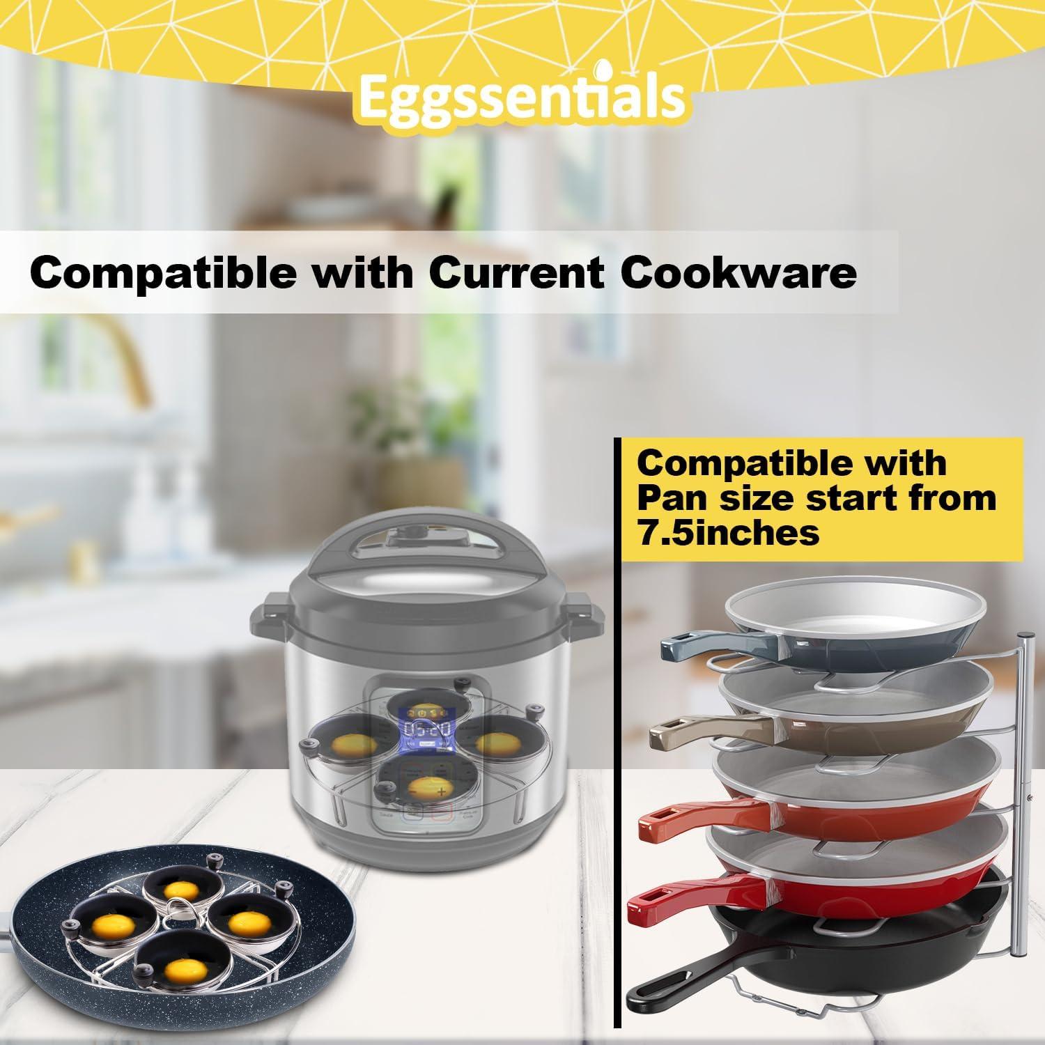 Insertador de Huevos Poached Eggssentials 4 Tazas Acero Inoxidable