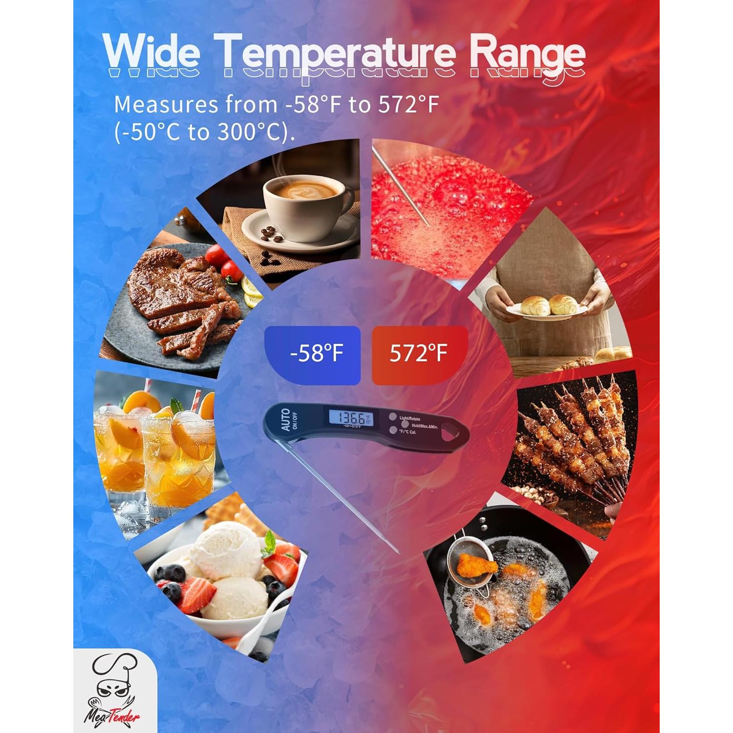Termómetro Digital de Carne Meatender ZMP01 - Lectura Rápida