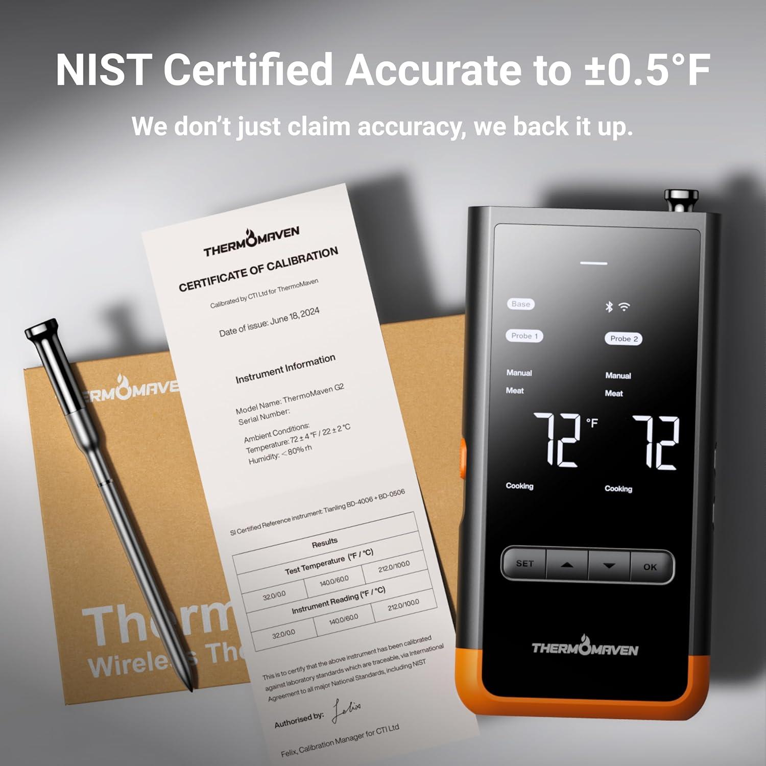 Termómetro de Carne Inalámbrico ThermoMaven G2 6 Sensores