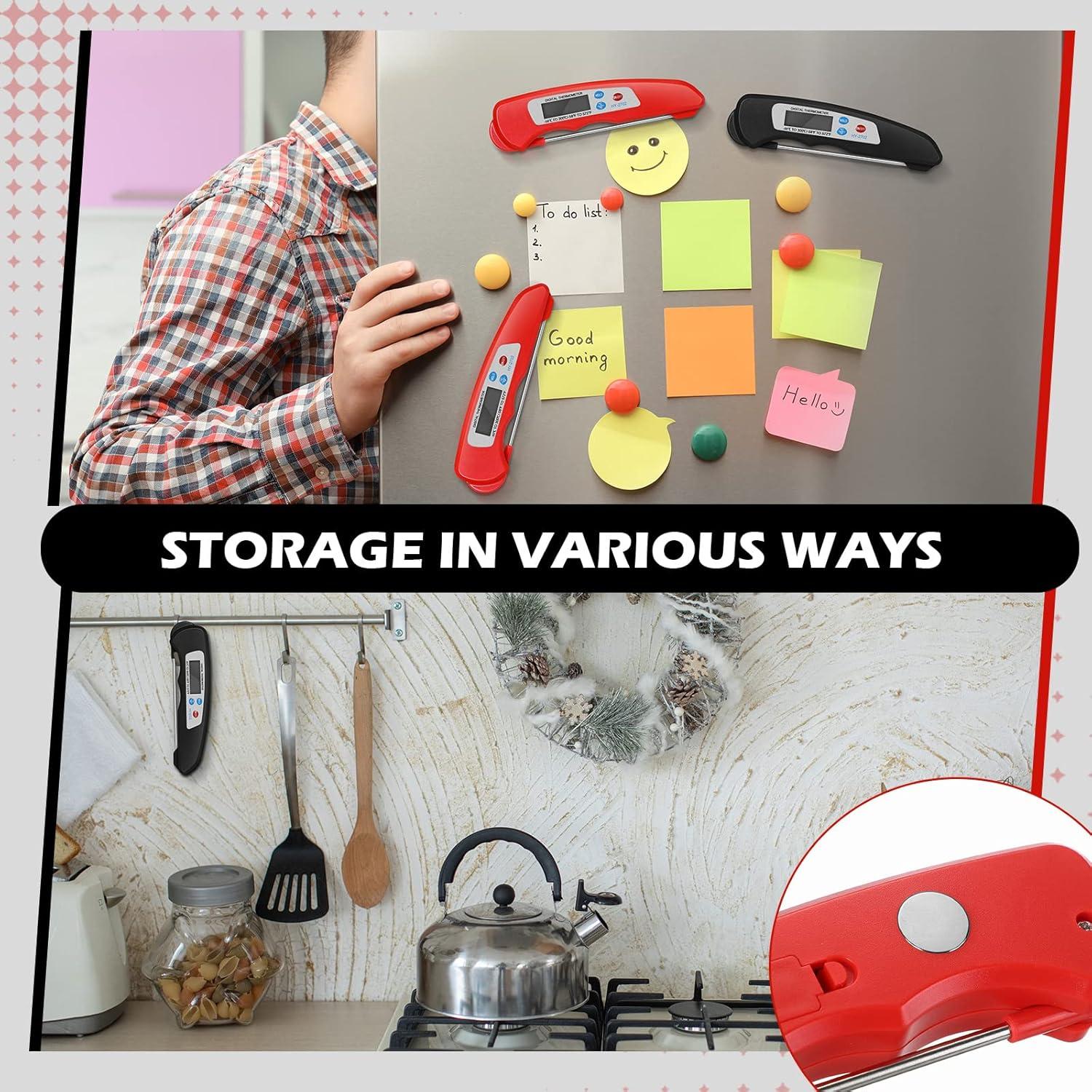 Termómetro Digital de Carne Plegable Hoteam 6 Piezas Impermeable