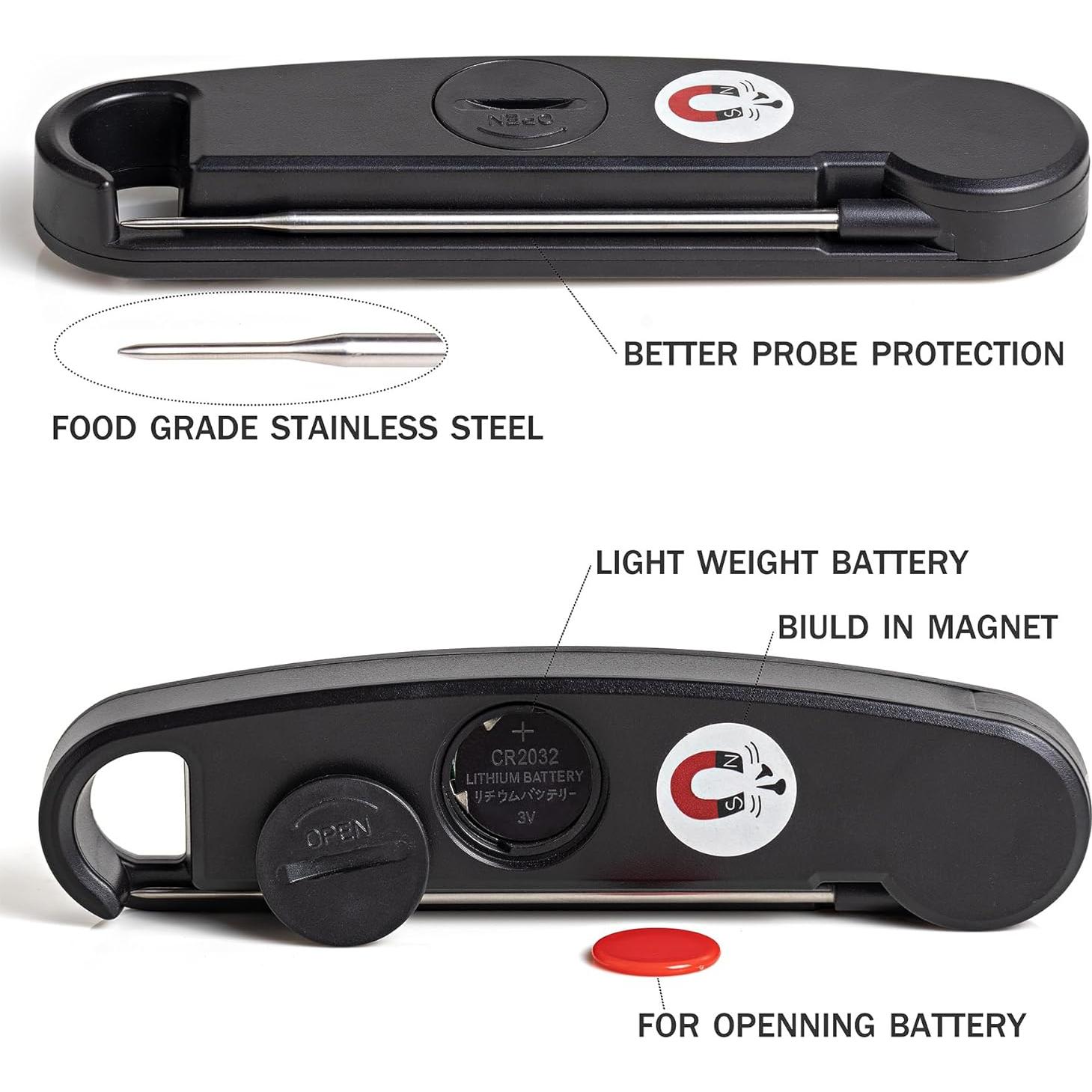 Termómetro Digital para Carne LILYWARE MT128 con Luz de Fondo