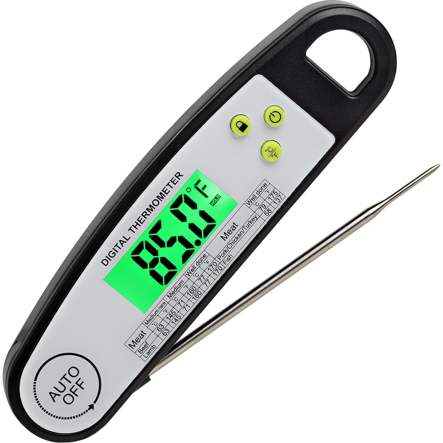 Termómetro Digital para Carne LILYWARE MT128 con Luz de Fondo