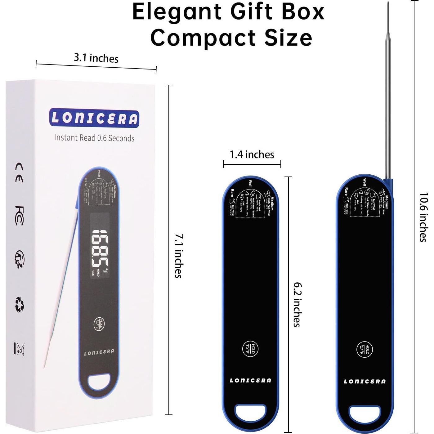 Termómetro de Carne Lonicera DT-127 Precisión IP67