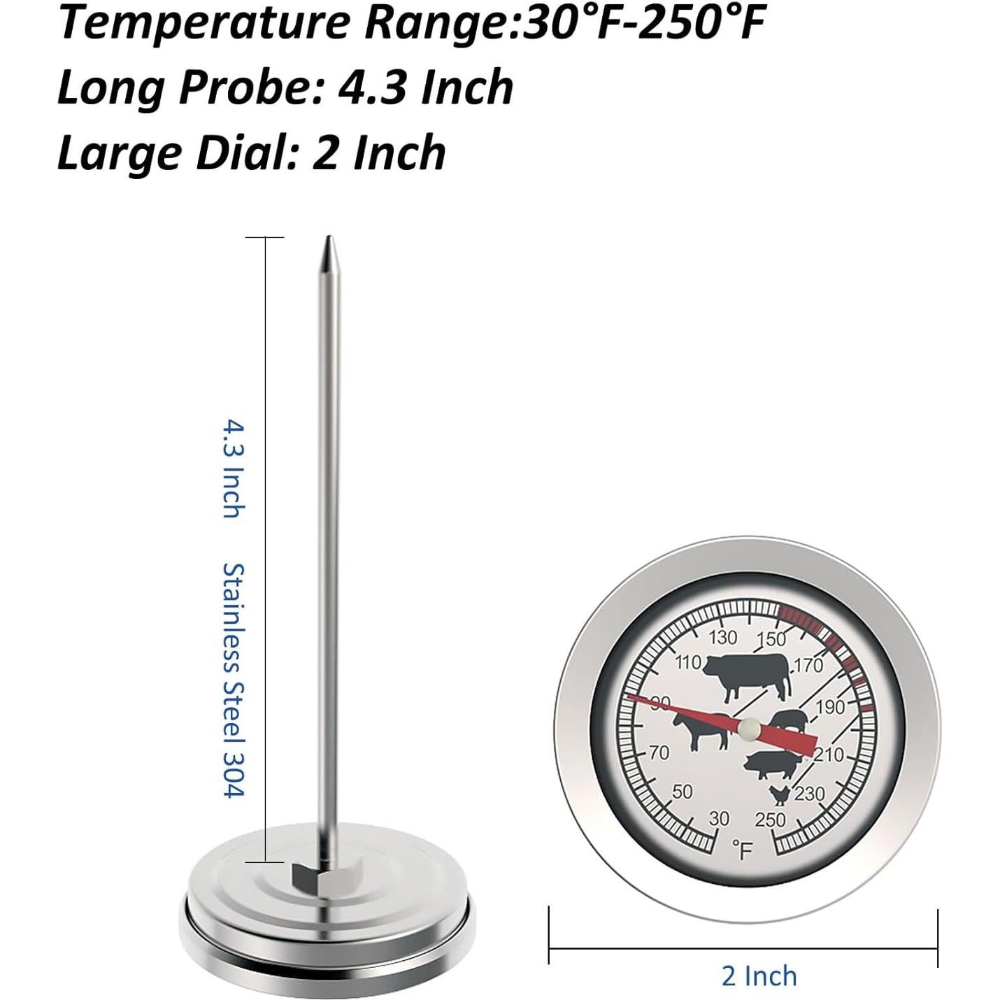Termómetro de Carne KT THERMO 6,35 cm para Horno y Parrilla