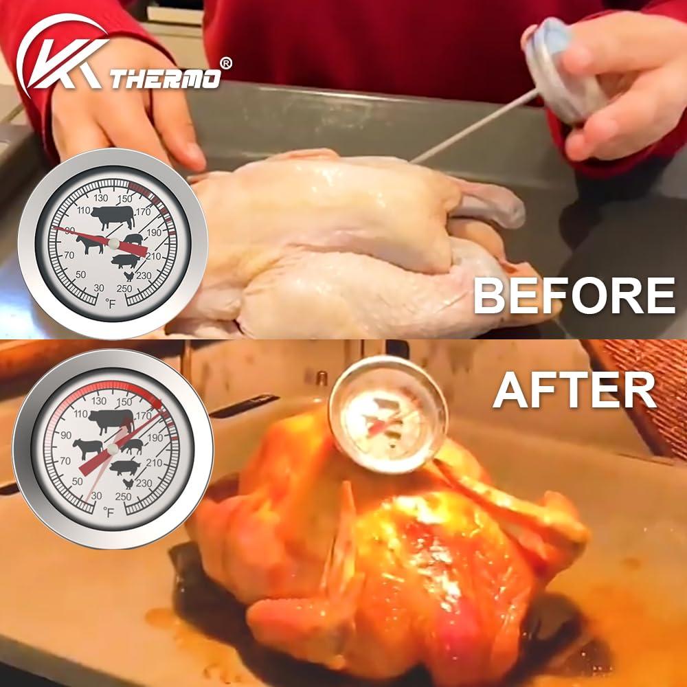 Termómetro de Carne KT THERMO 6,35 cm para Horno y Parrilla