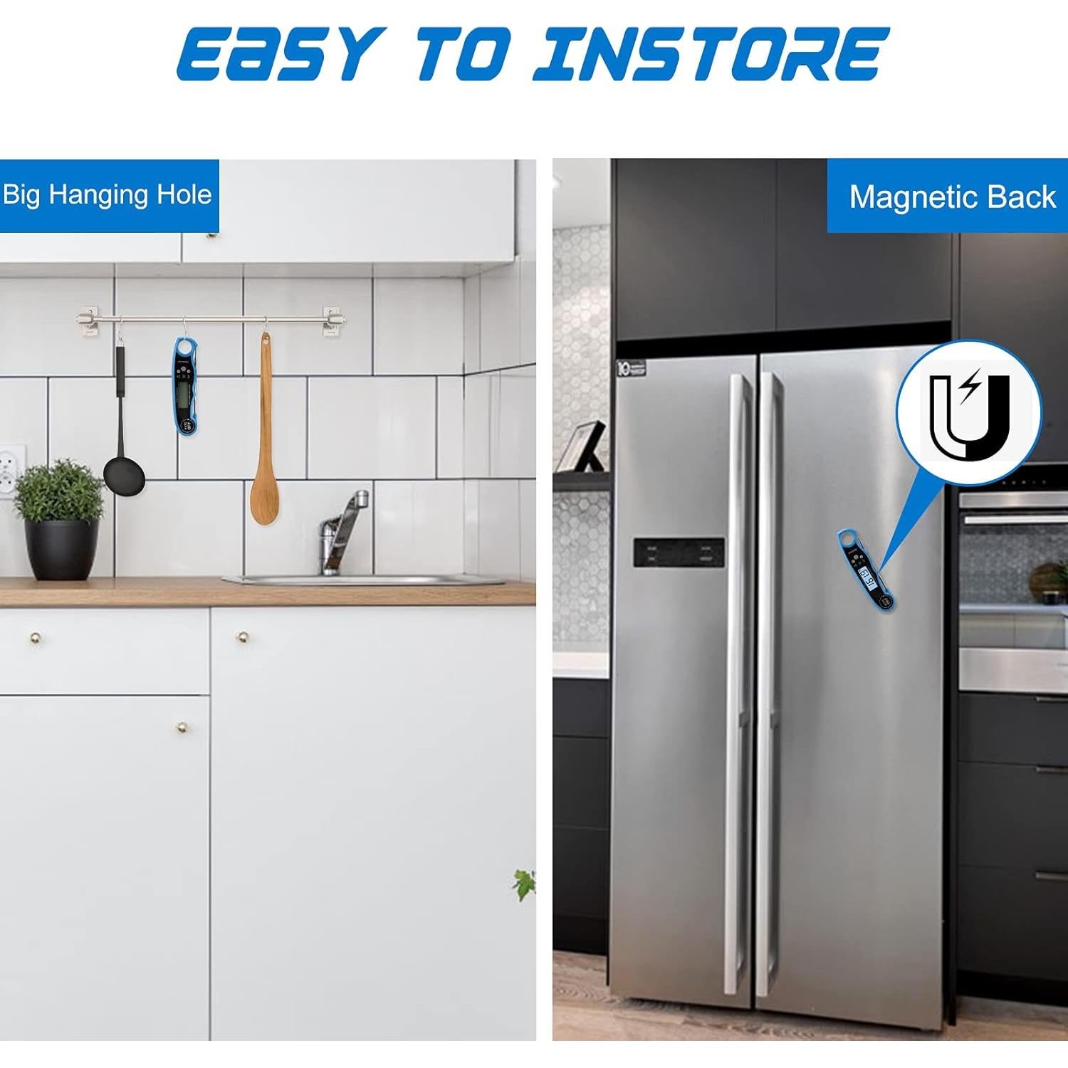 Termómetro Digital de Carne Comluck CA002 2-en-1 con Alarma