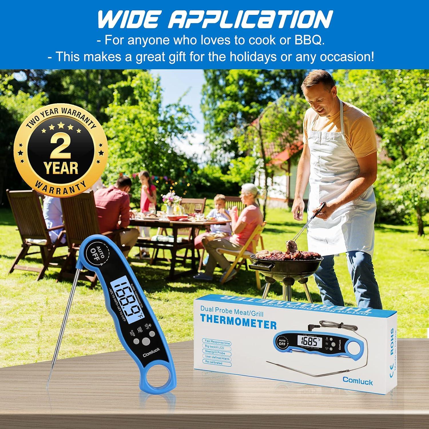 Termómetro Digital de Carne Comluck CA002 2-en-1 con Alarma